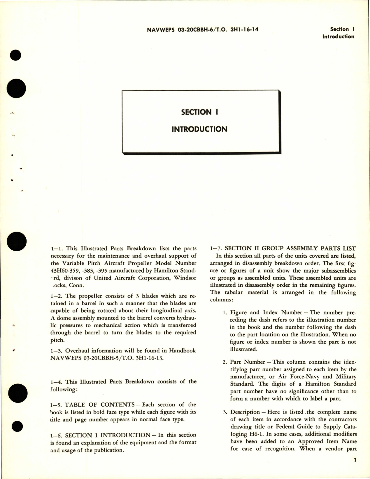 Sample page 5 from AirCorps Library document: Illustrated Parts Breakdown for Variable Pitch Propeller and Brush Block Bracket Assembly