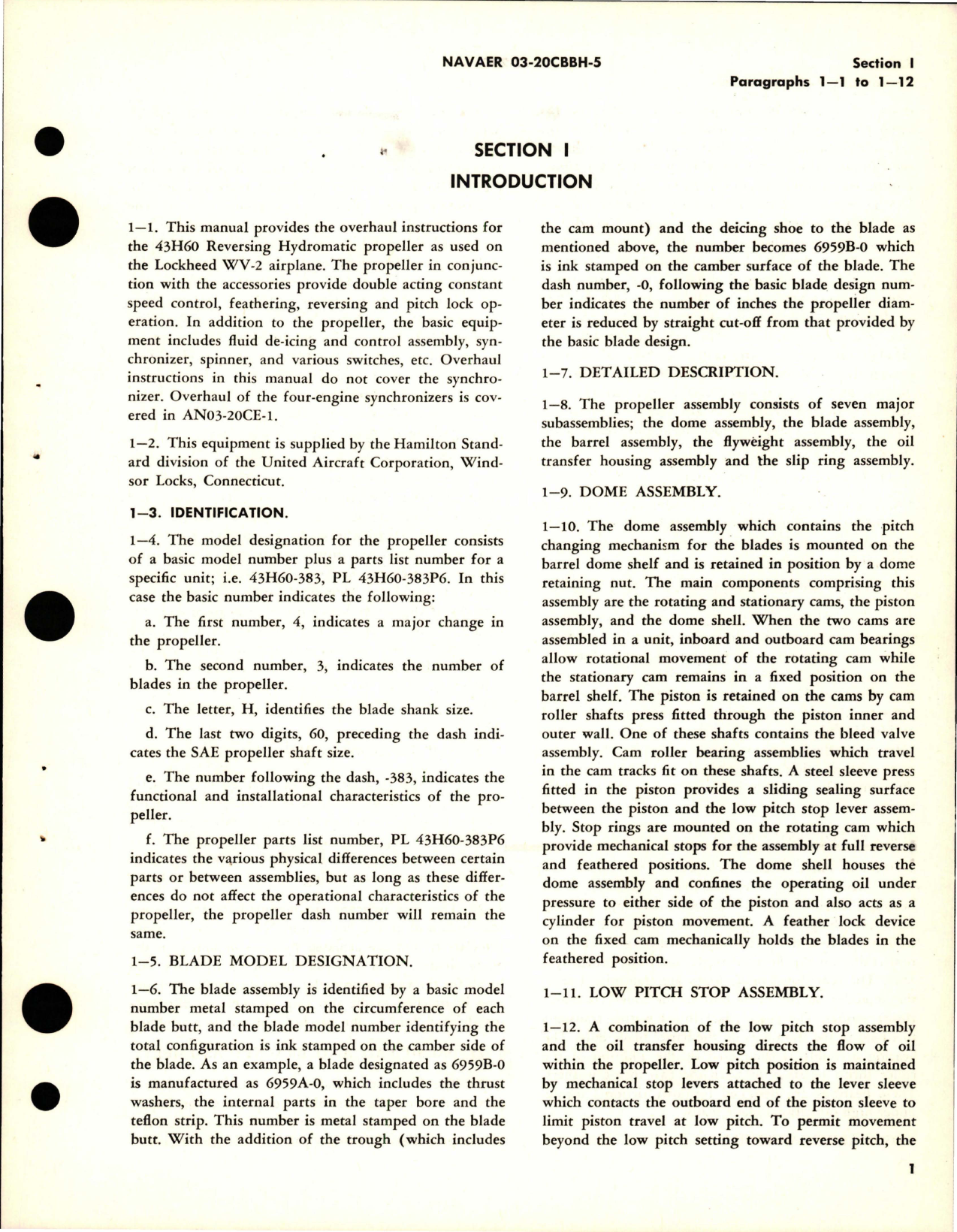 Sample page 5 from AirCorps Library document: Overhaul Instructions for Variable Pitch Propeller - Models 43H60-359 and 43H60-383