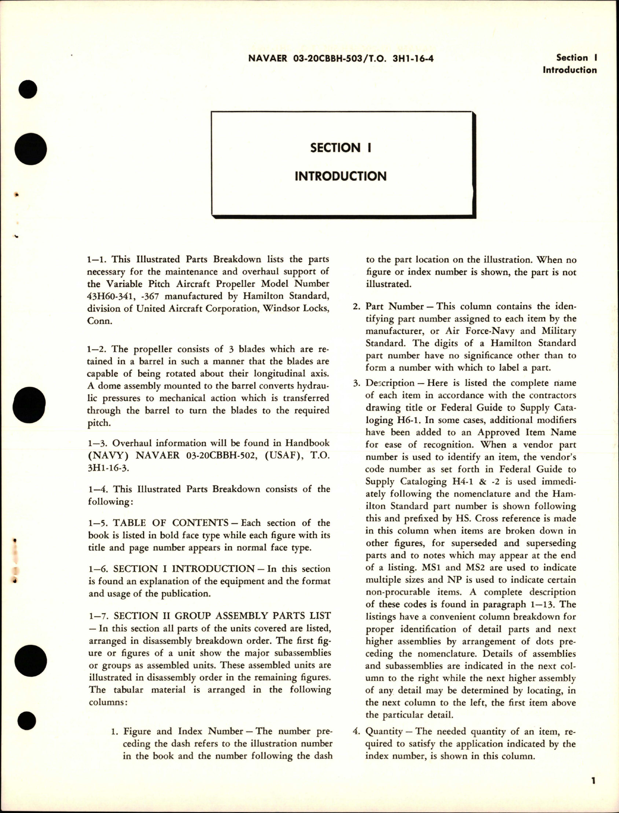 Sample page 5 from AirCorps Library document: Illustrated Parts Breakdown for Variable Pitch Propeller and Brush Block Bracket Assembly 