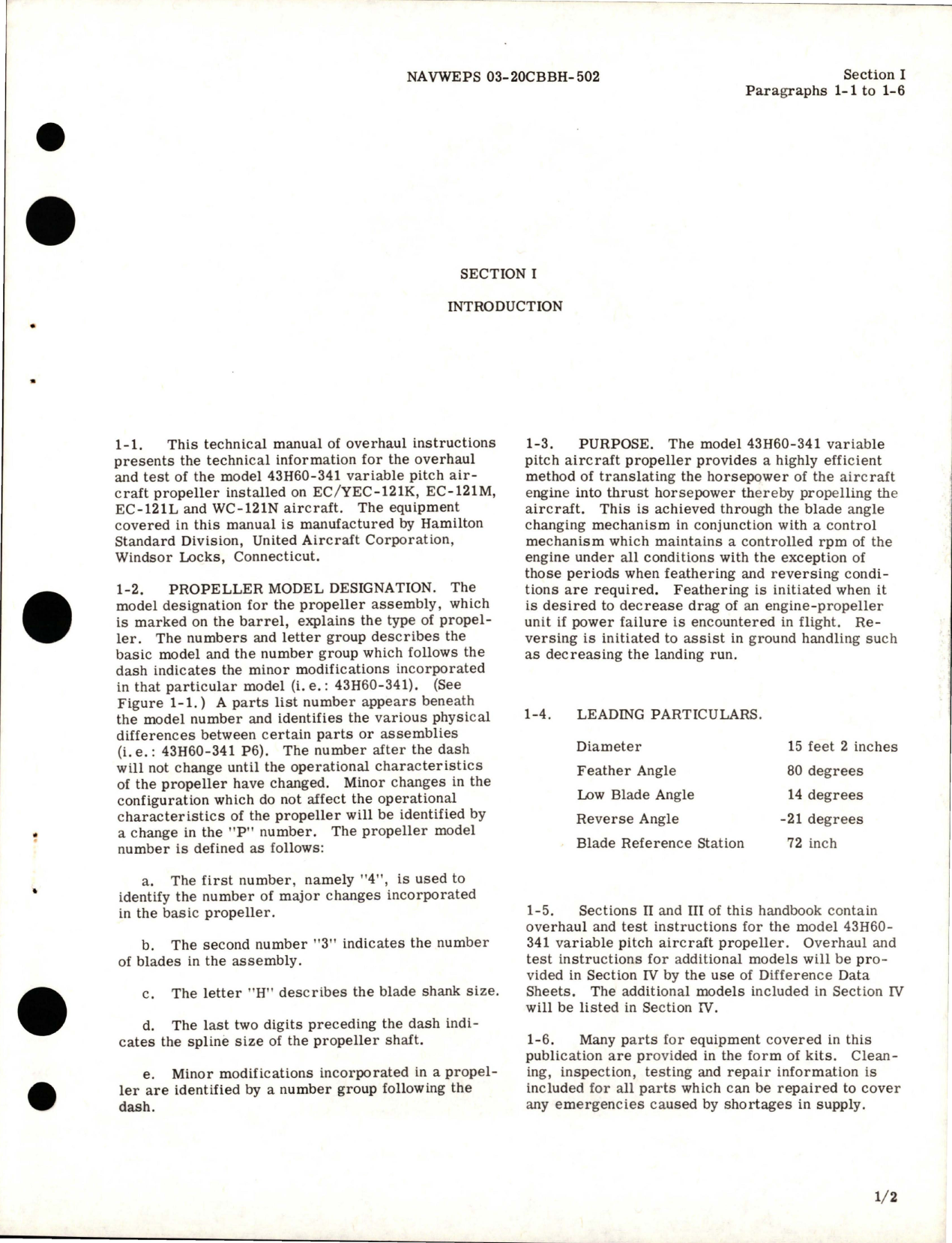 Sample page 5 from AirCorps Library document: Overhaul Instructions for Variable Pitch Propeller - Model 43H60-341