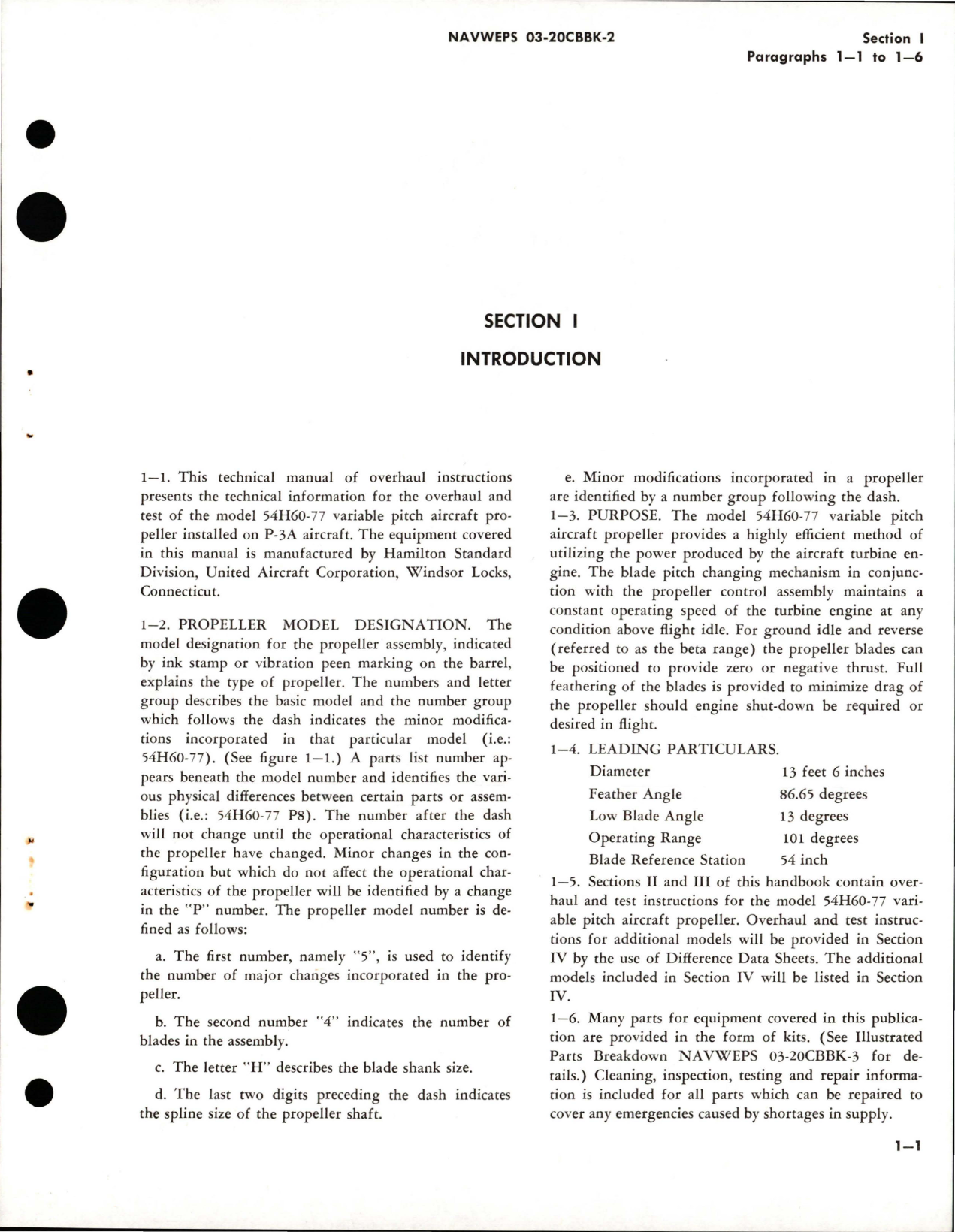 Sample page 5 from AirCorps Library document: Overhaul Instructions for Variable Pitch Propeller - Model 54H60-77