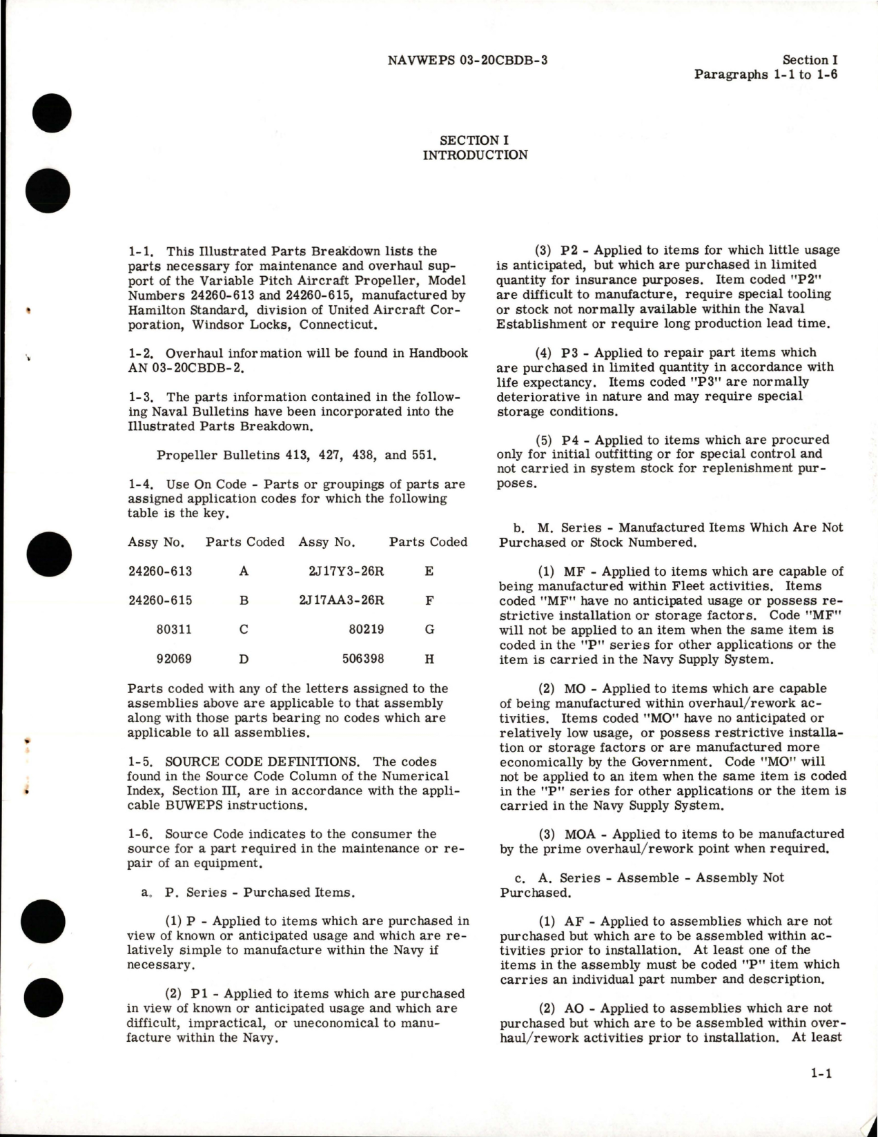 Sample page 5 from AirCorps Library document: Illustrated Parts Breakdown for Variable Pitch Propeller - Models 24260-613 and 24260-615