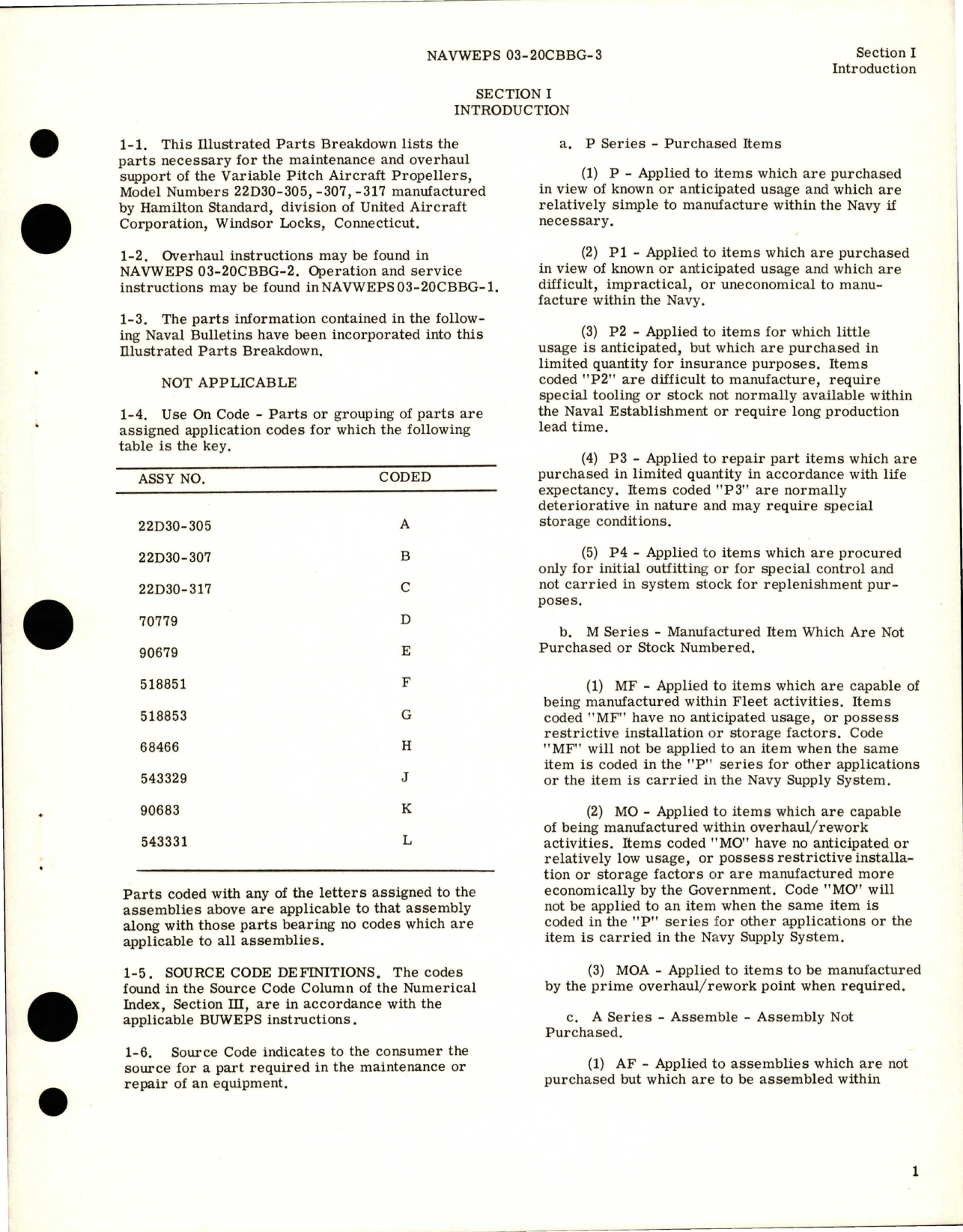 Sample page 5 from AirCorps Library document: Illustrated Parts Breakdown for Variable Pitch Propeller - Models 22D30-305, 22D30-307, and 22D30-317
