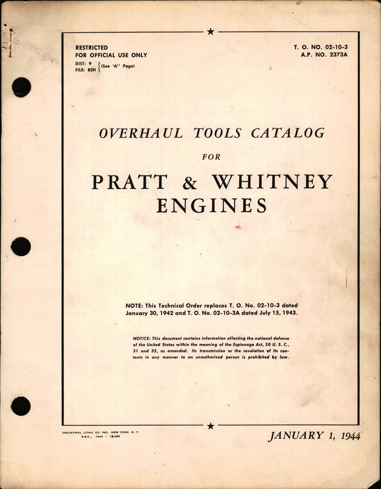 Sample page 1 from AirCorps Library document: Overhaul Tools Catalog for Pratt & Whitney Engines