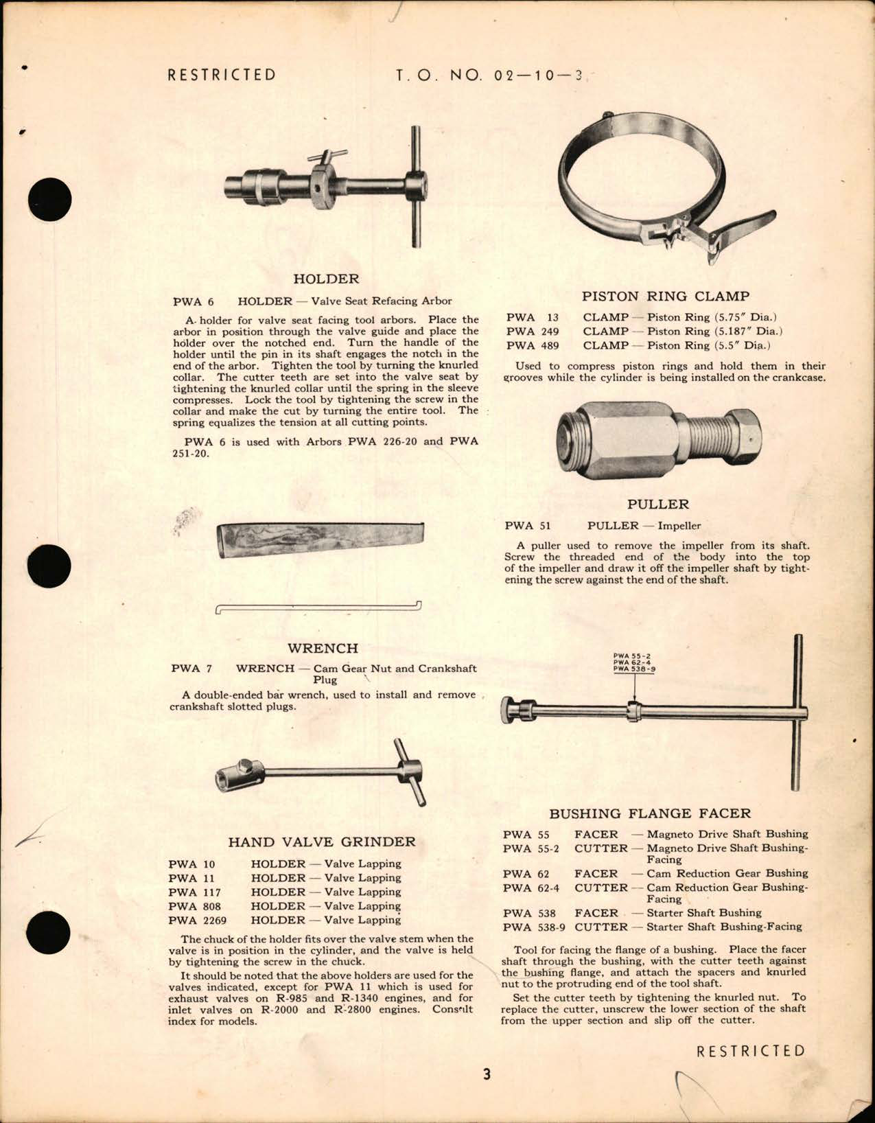 Sample page 7 from AirCorps Library document: Overhaul Tools Catalog for Pratt & Whitney Engines