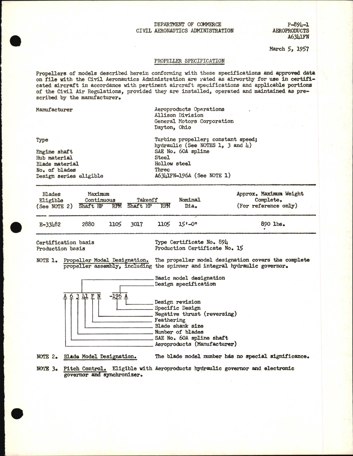 Sample page 1 from AirCorps Library document: A6341FN