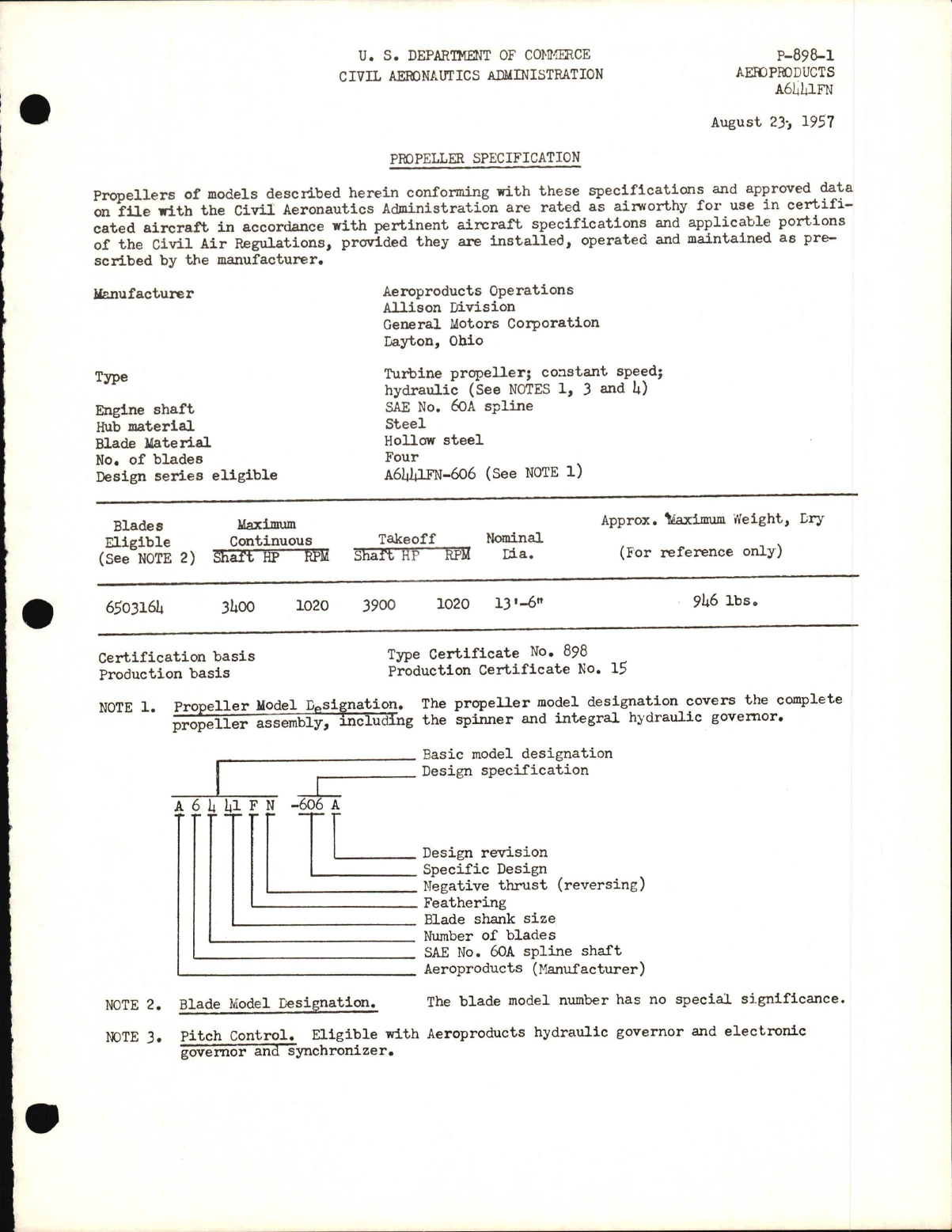 Sample page 1 from AirCorps Library document: A6441FN