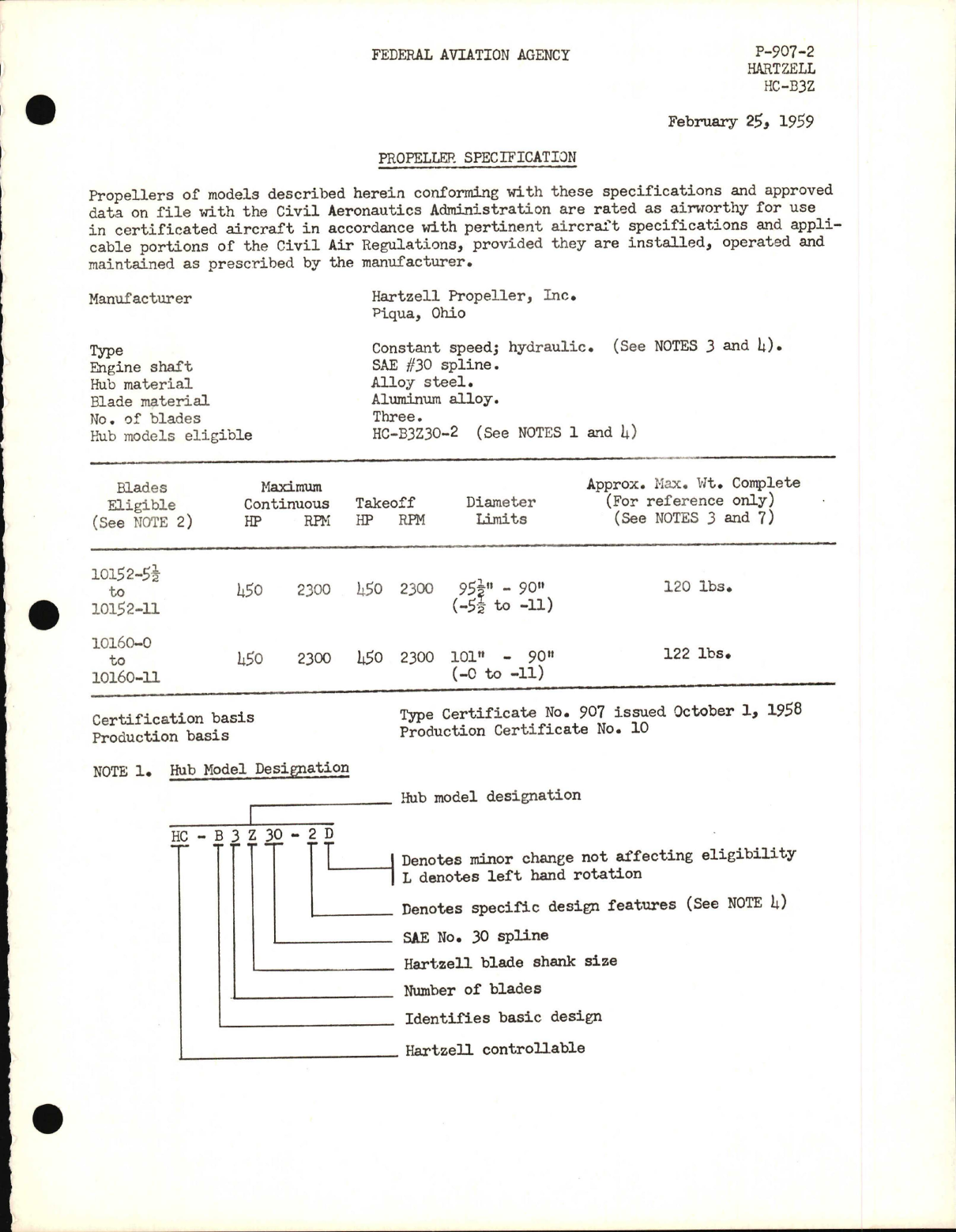 Sample page 1 from AirCorps Library document: HC-B3Z