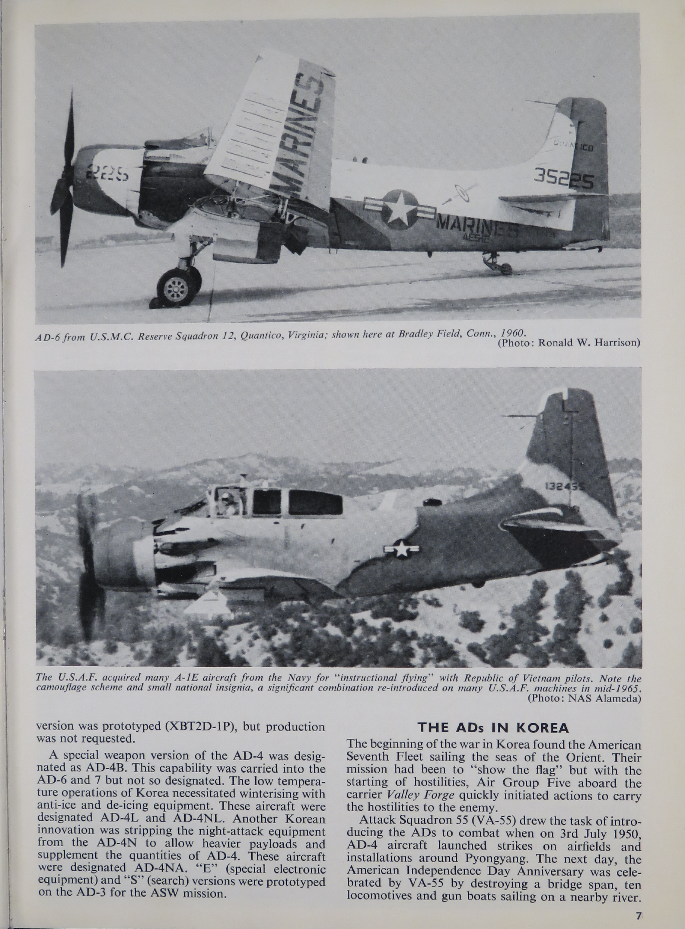 Sample page 7 from AirCorps Library document: The Douglas Skyraider