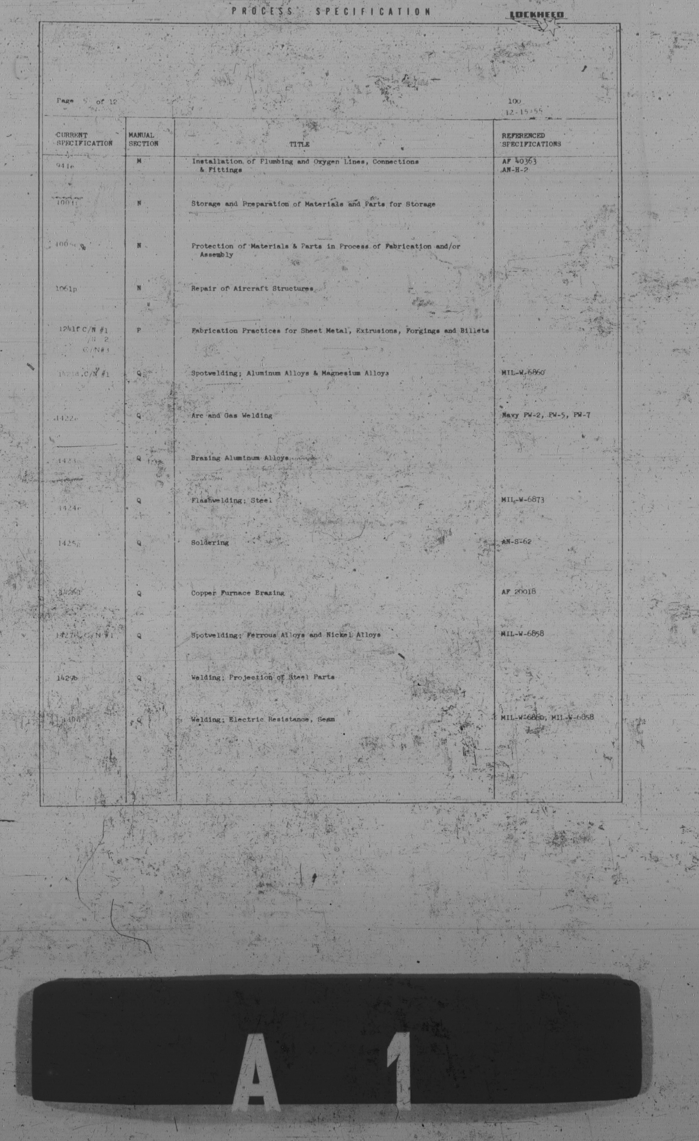Sample page 5 from AirCorps Library document: Lockheed Master Process Specification