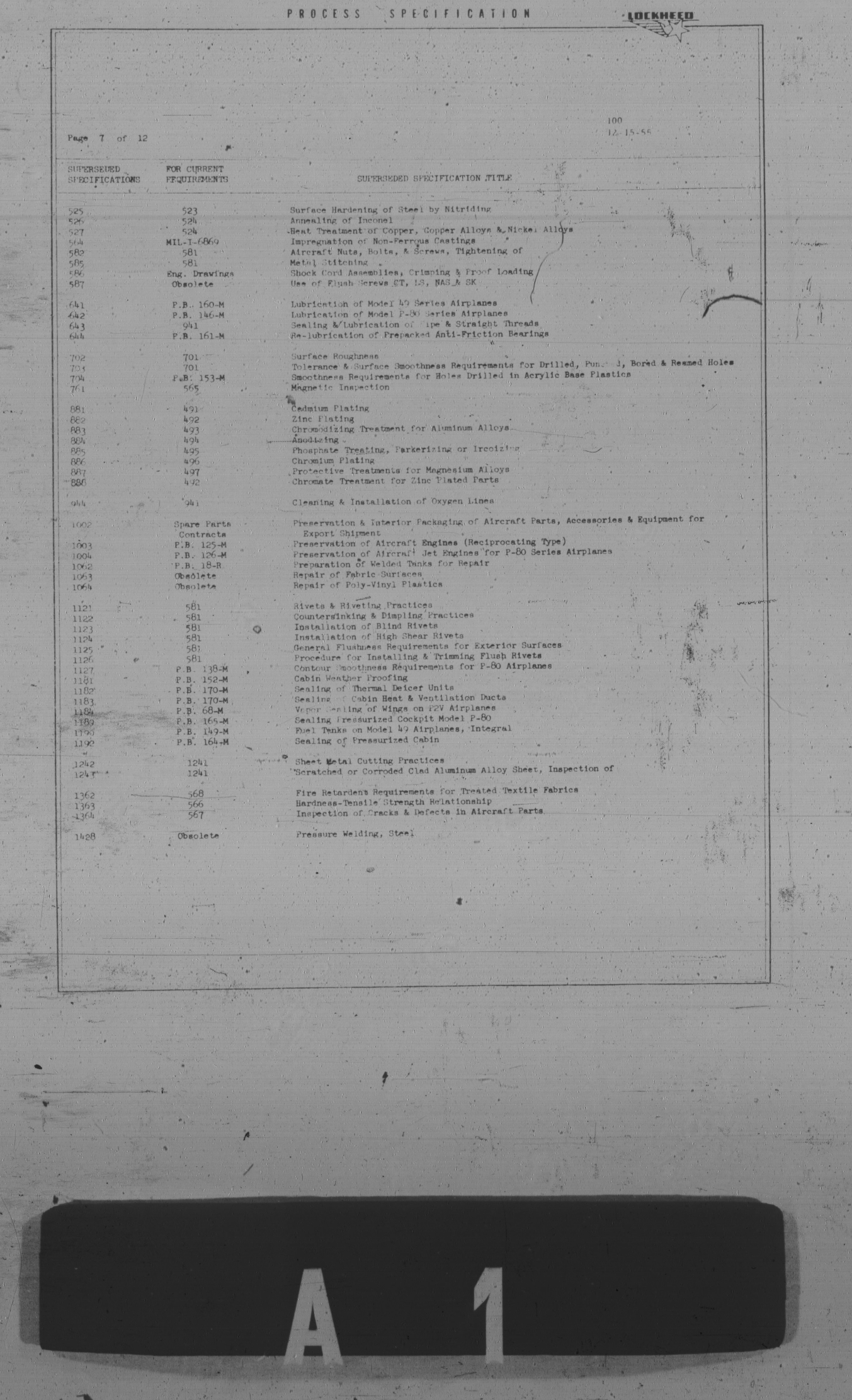 Sample page 7 from AirCorps Library document: Lockheed Master Process Specification