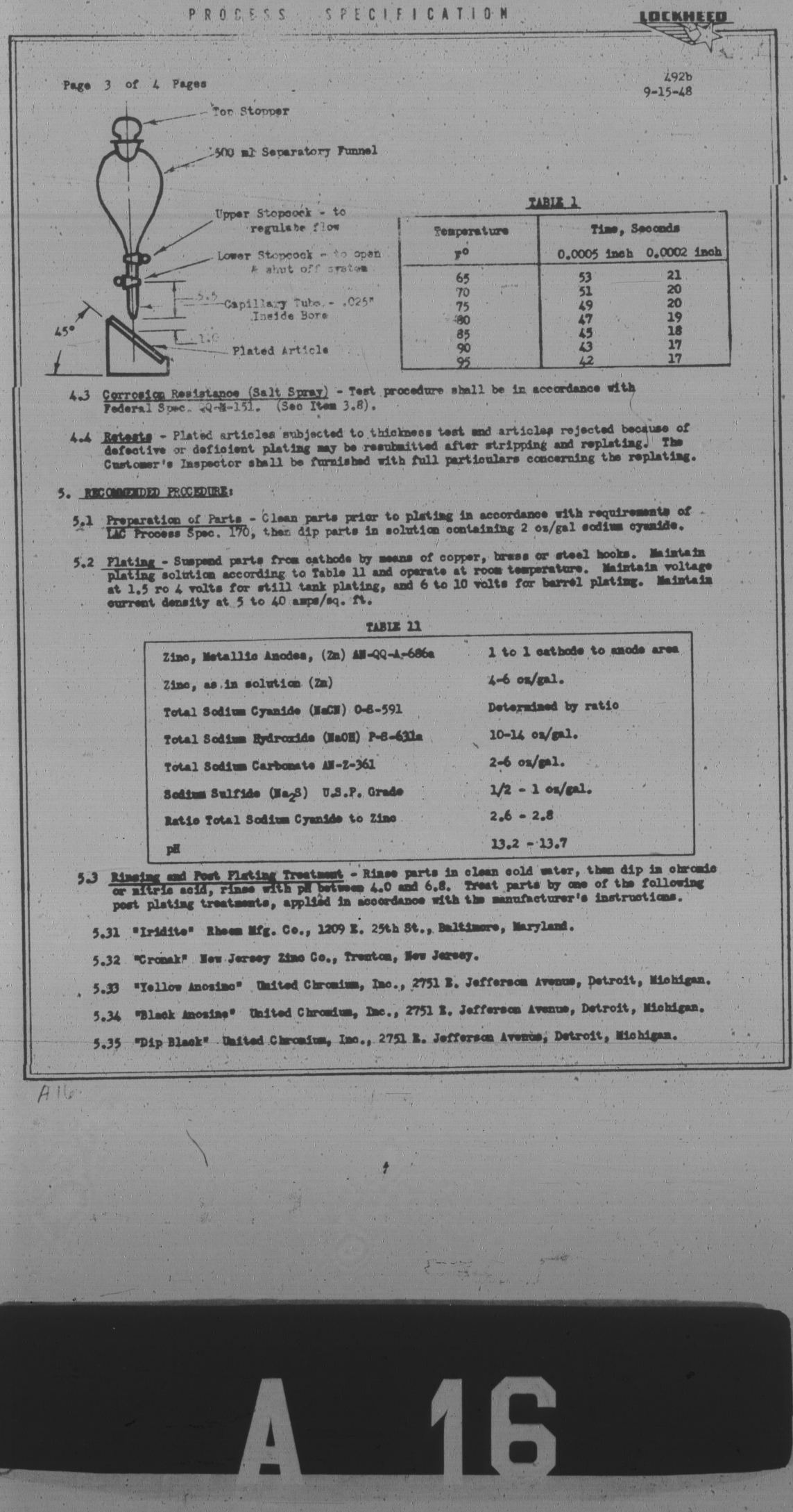 Sample page 3 from AirCorps Library document: Zinc Plating