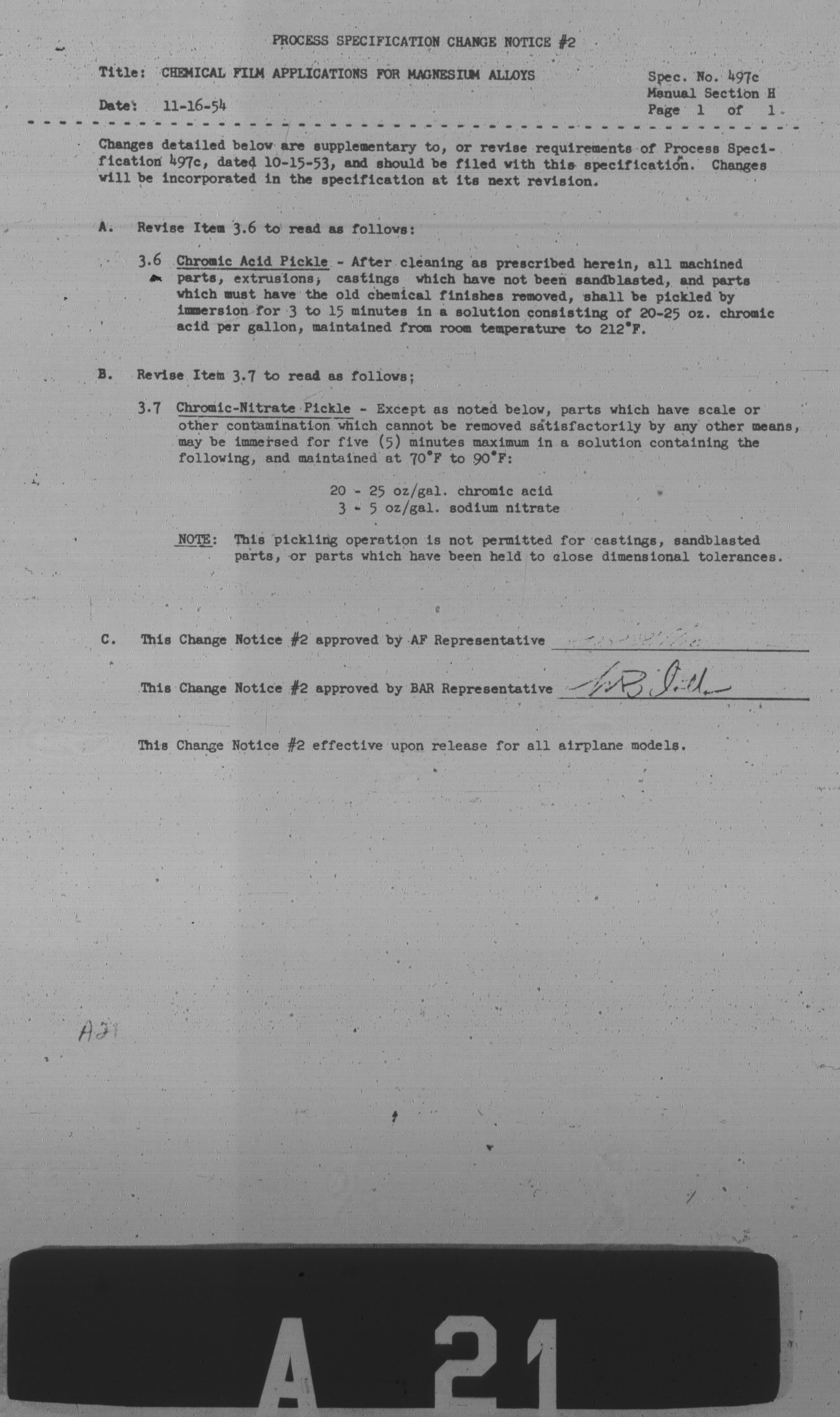 Sample page 5 from AirCorps Library document: Chemical Film Applications for Magnesium Alloys 