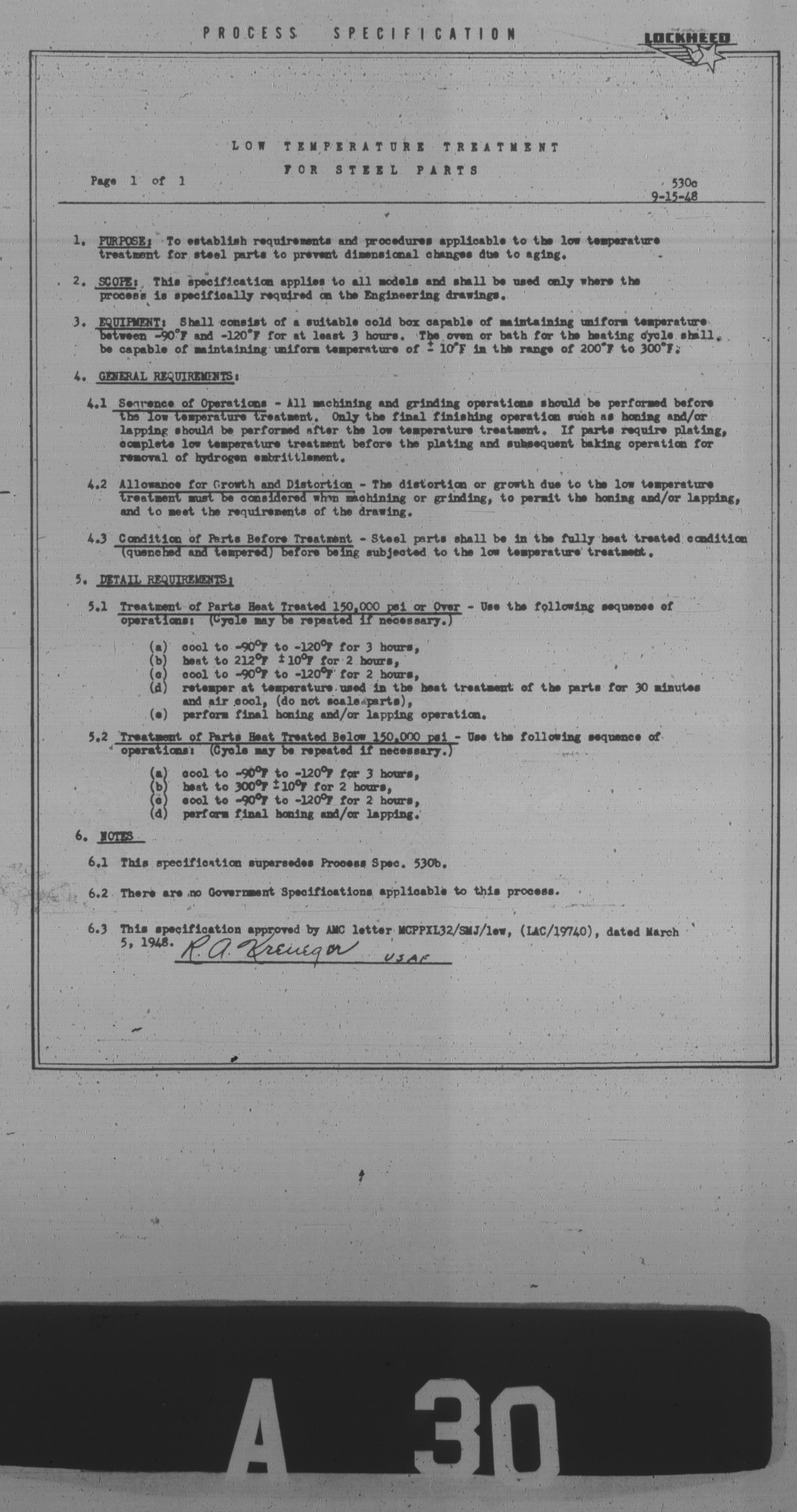 Sample page 1 from AirCorps Library document: Low Temperature Treatment for Steel Parts