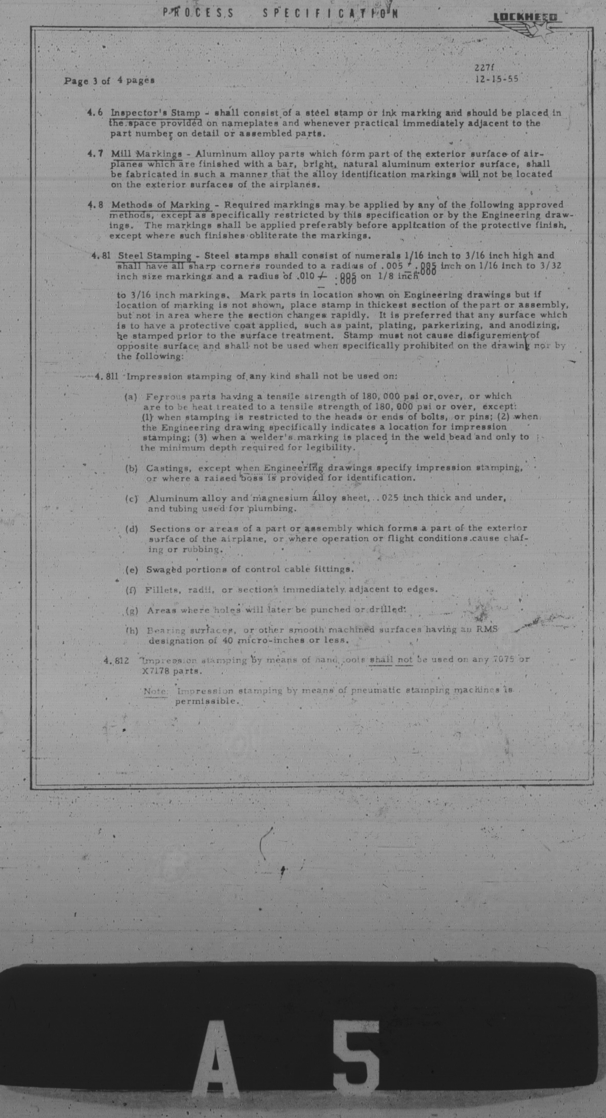 Sample page 3 from AirCorps Library document: Marking of Airplane and Airplane Parts for Identification