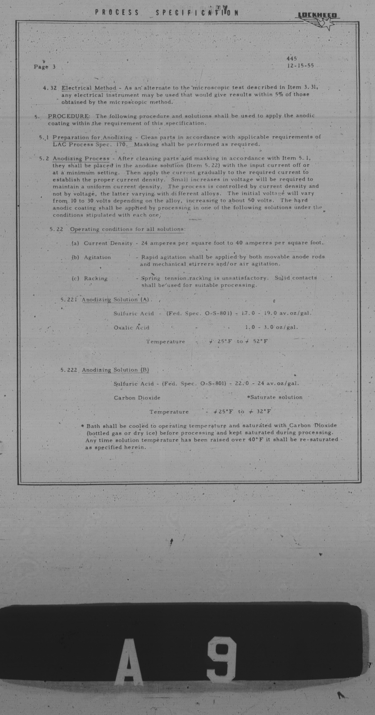 Sample page 3 from AirCorps Library document: Hard Anodic Coating for Aluminum Alloys