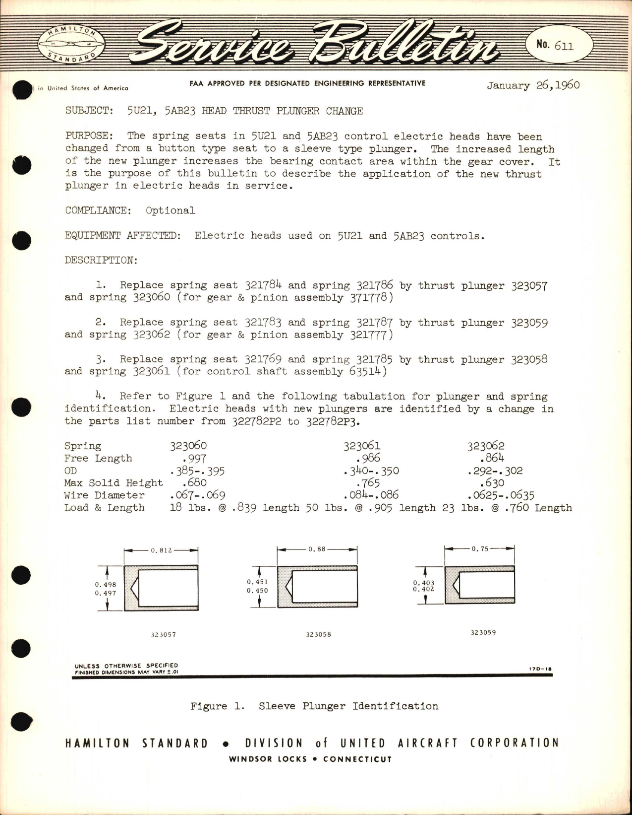 Sample page 1 from AirCorps Library document: 5U21, 5AB23 Head Thrust Plunger Change