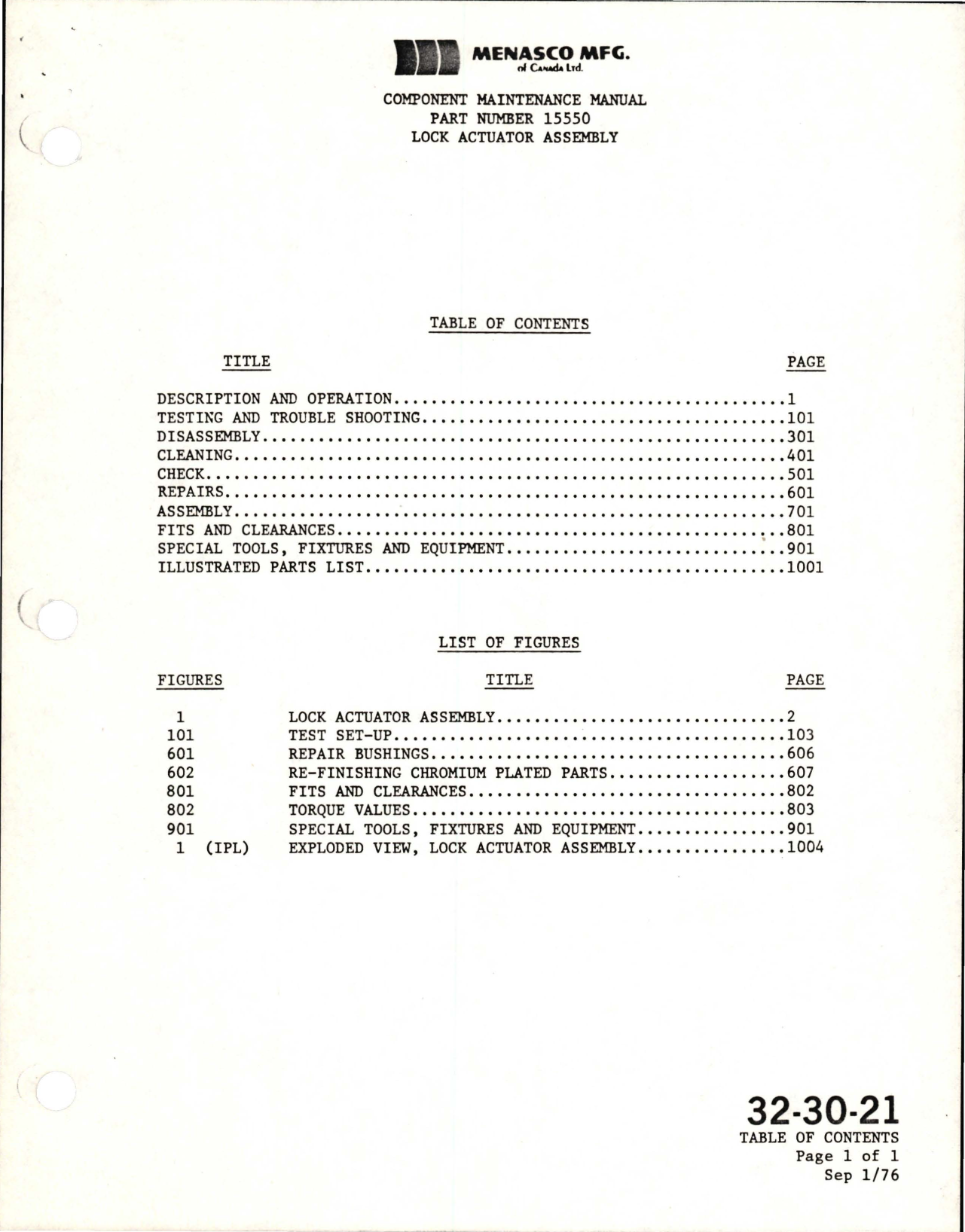 Sample page 7 from AirCorps Library document: Component Maintenance Manual for Main Landing Gear Lock Actuator Assembly - Parts 15550, 15550-1, and 15550-3