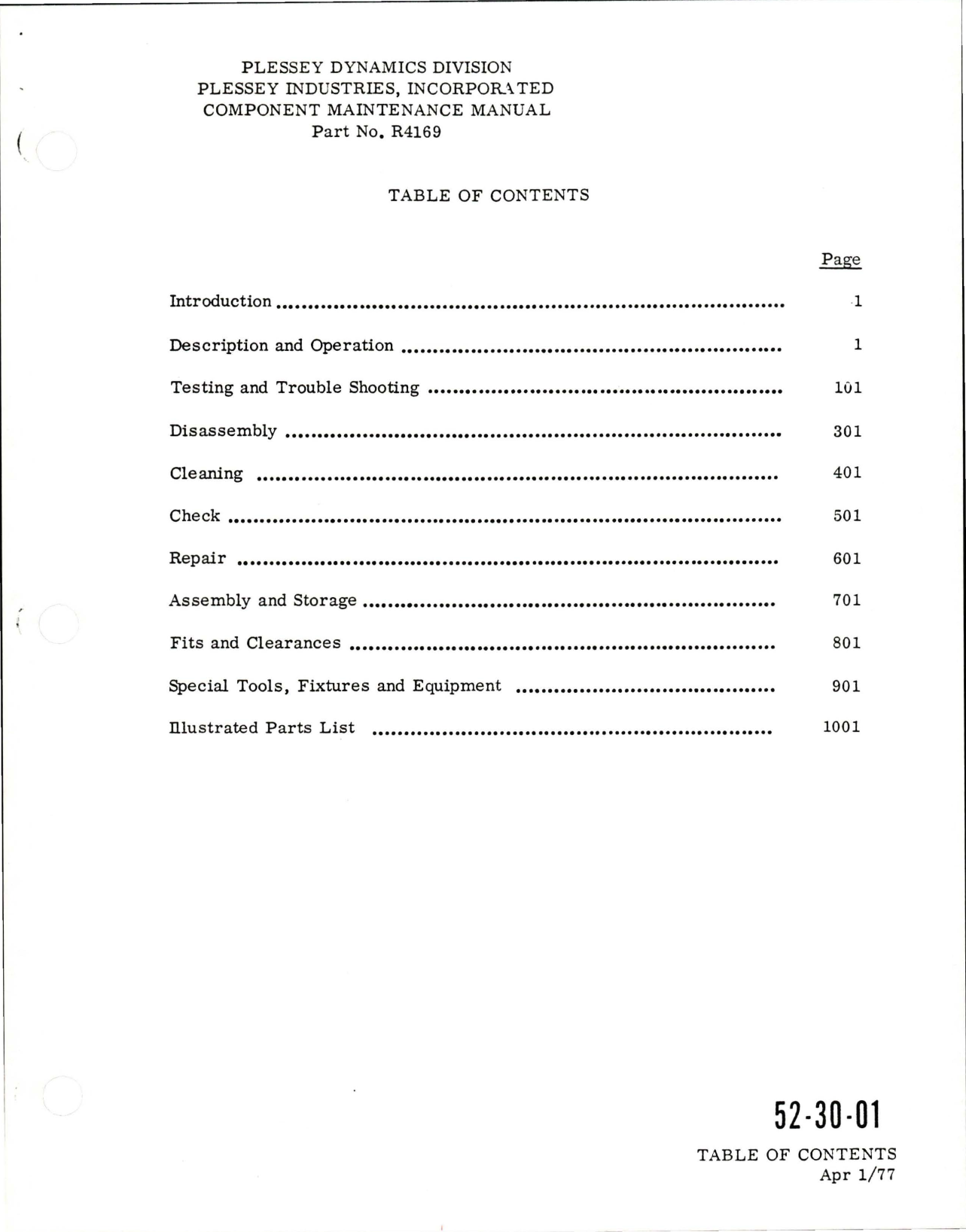 Sample page 7 from AirCorps Library document: Component Maintenance Manual with Illustrated Parts List for Electro Mechanical Rotary Actuator - Part R4169