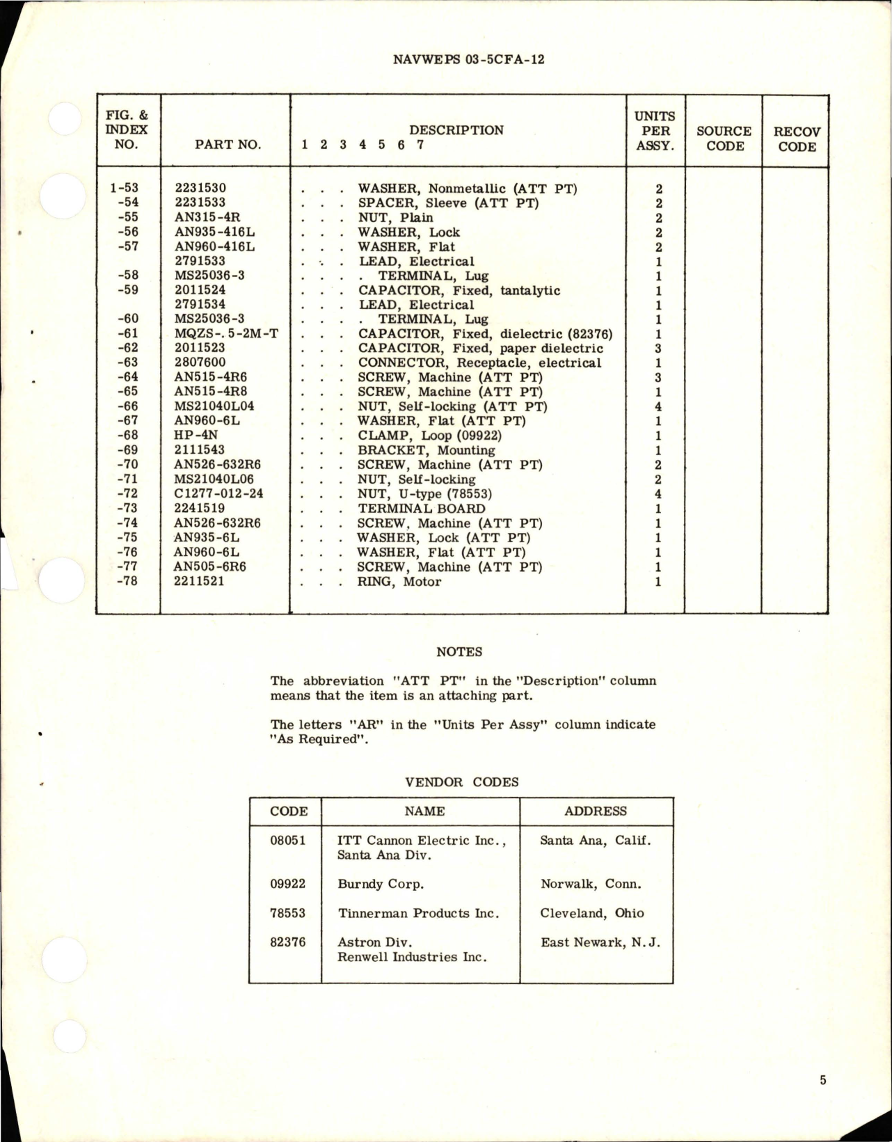 Sample page 5 from AirCorps Library document: Overhaul Instructions with Parts Breakdown for Fan Cooled Static Converter - Class C - 50 Ampere