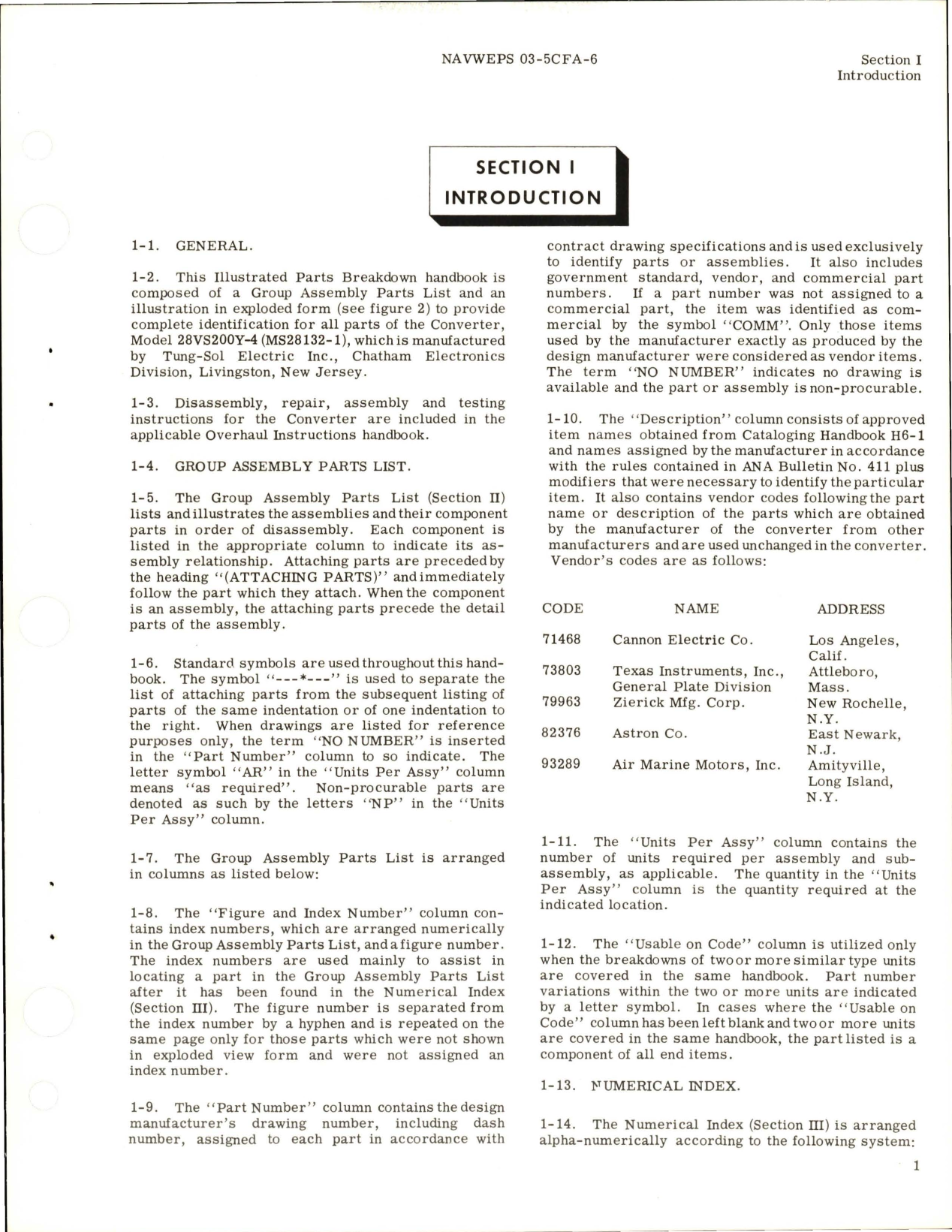 Sample page 5 from AirCorps Library document: Illustrated Parts Breakdown for 200 Ampere Class A Converter - Part 28VS200Y-4 - Type MS28132-1