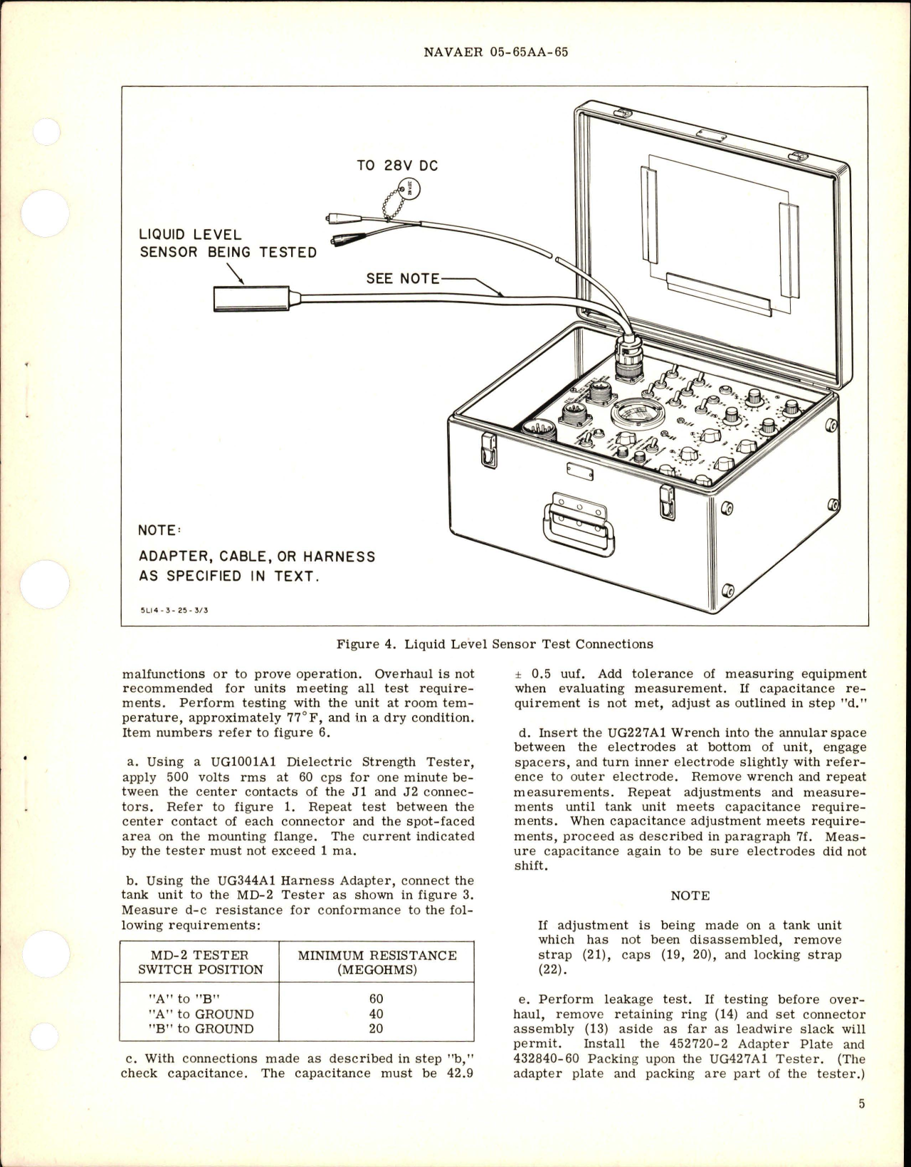 Sample page 5 from AirCorps Library document: Overhaul Instructions with Parts Breakdown for Tank Unit with Liquid Level Sensor - Model FG16K1 