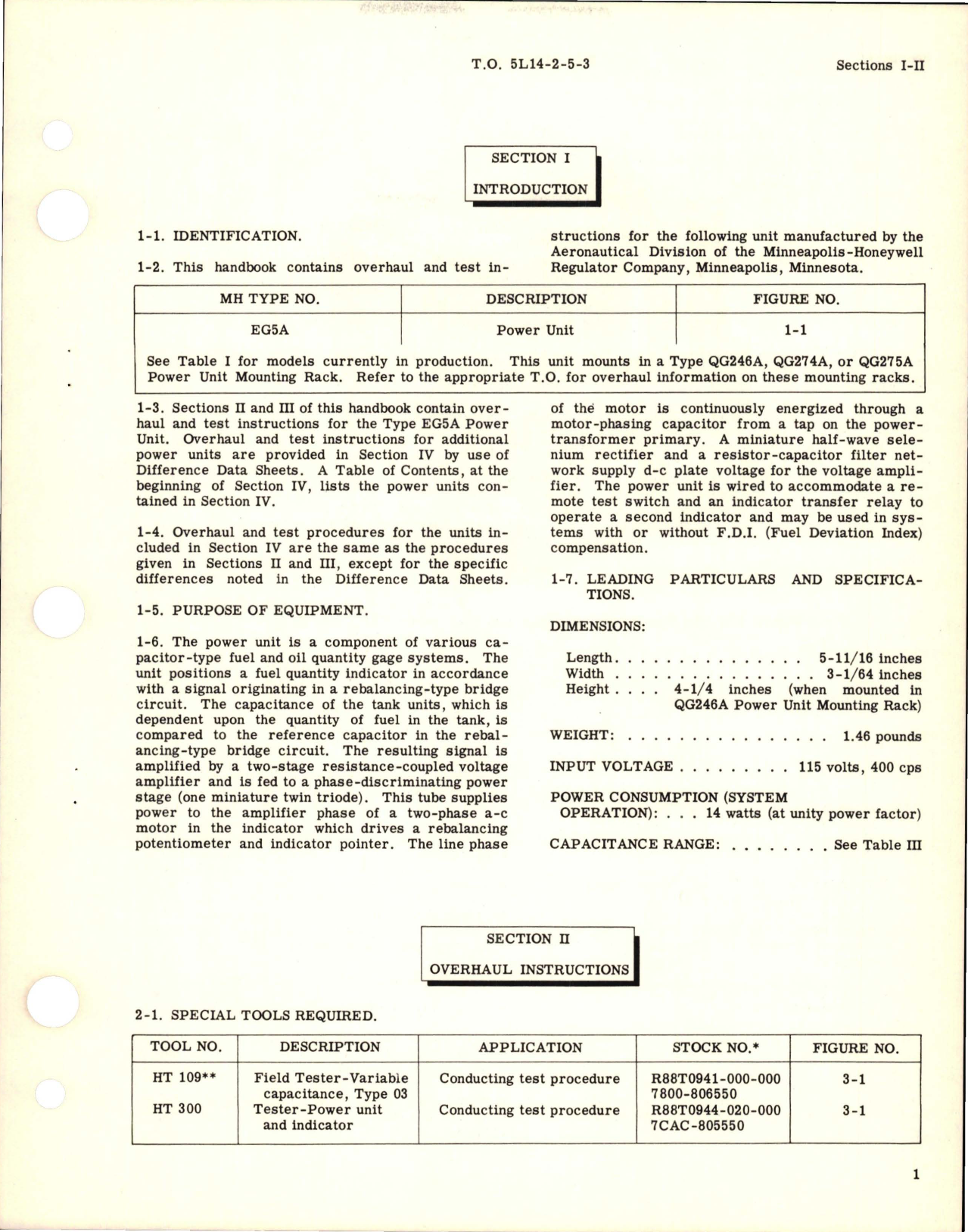 Sample page 5 from AirCorps Library document: Overhaul Instructions for Power Unit - Types EG5A and EG5B 