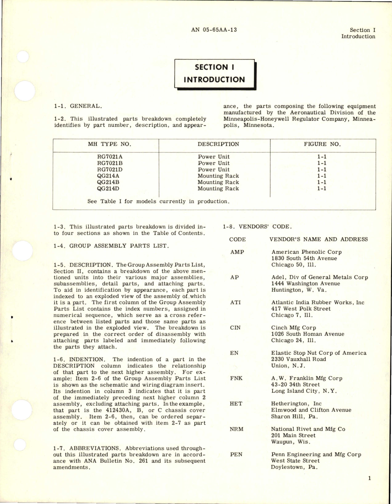 Sample page 5 from AirCorps Library document: Illustrated Parts Breakdown for Fuel Quantity Power Unit Assemblies and Mounting Racks 