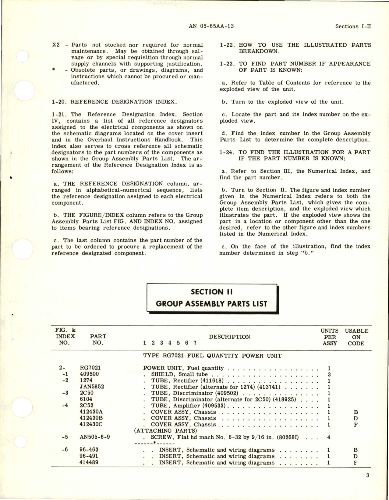 Sample page 7 from AirCorps Library document: Illustrated Parts Breakdown for Fuel Quantity Power Unit Assemblies and Mounting Racks 