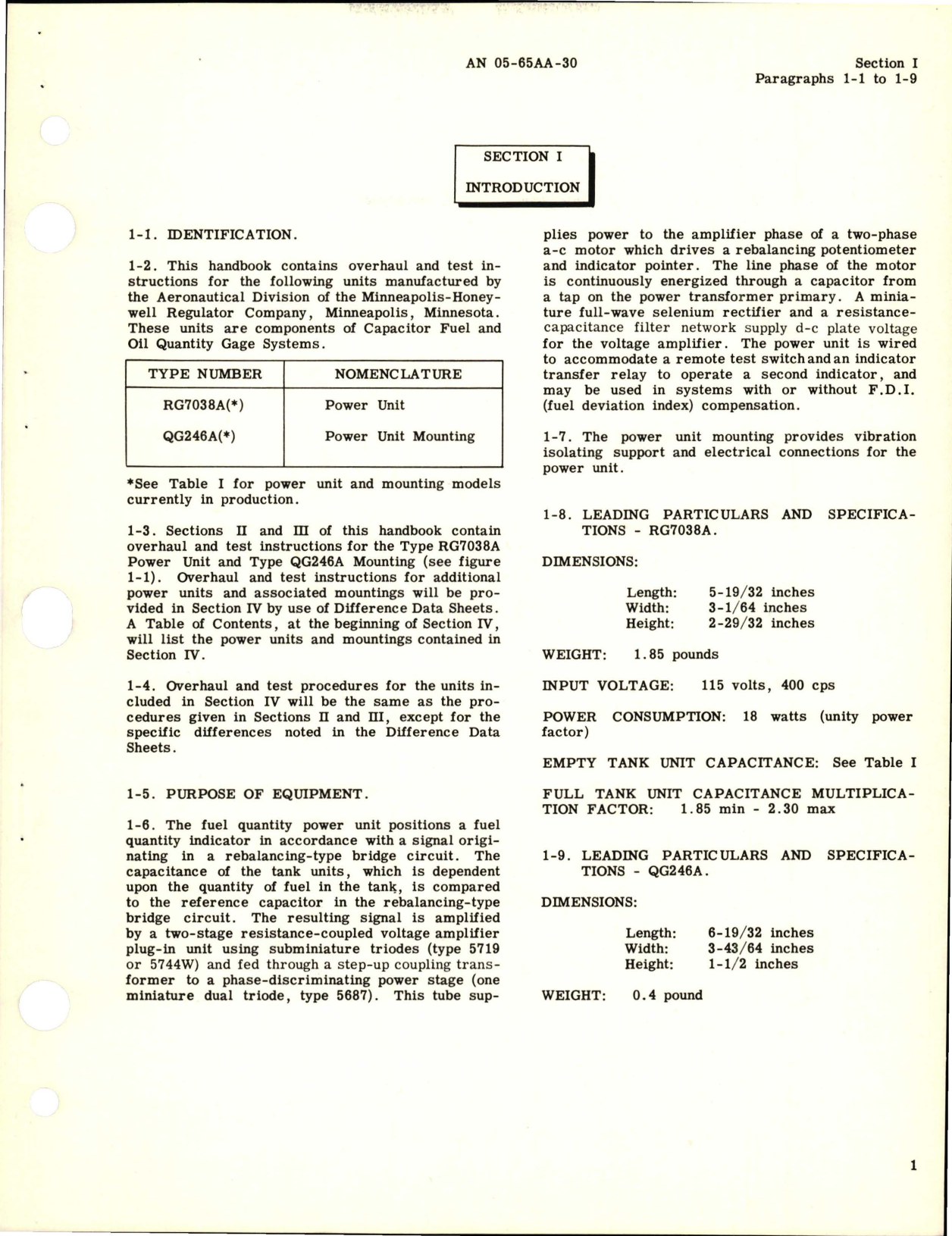 Sample page 5 from AirCorps Library document: Revision to Overhaul Instructions for Capacitor Fuel and Oil Quantity Gage Power Unit and Power Unit Mounting Rack