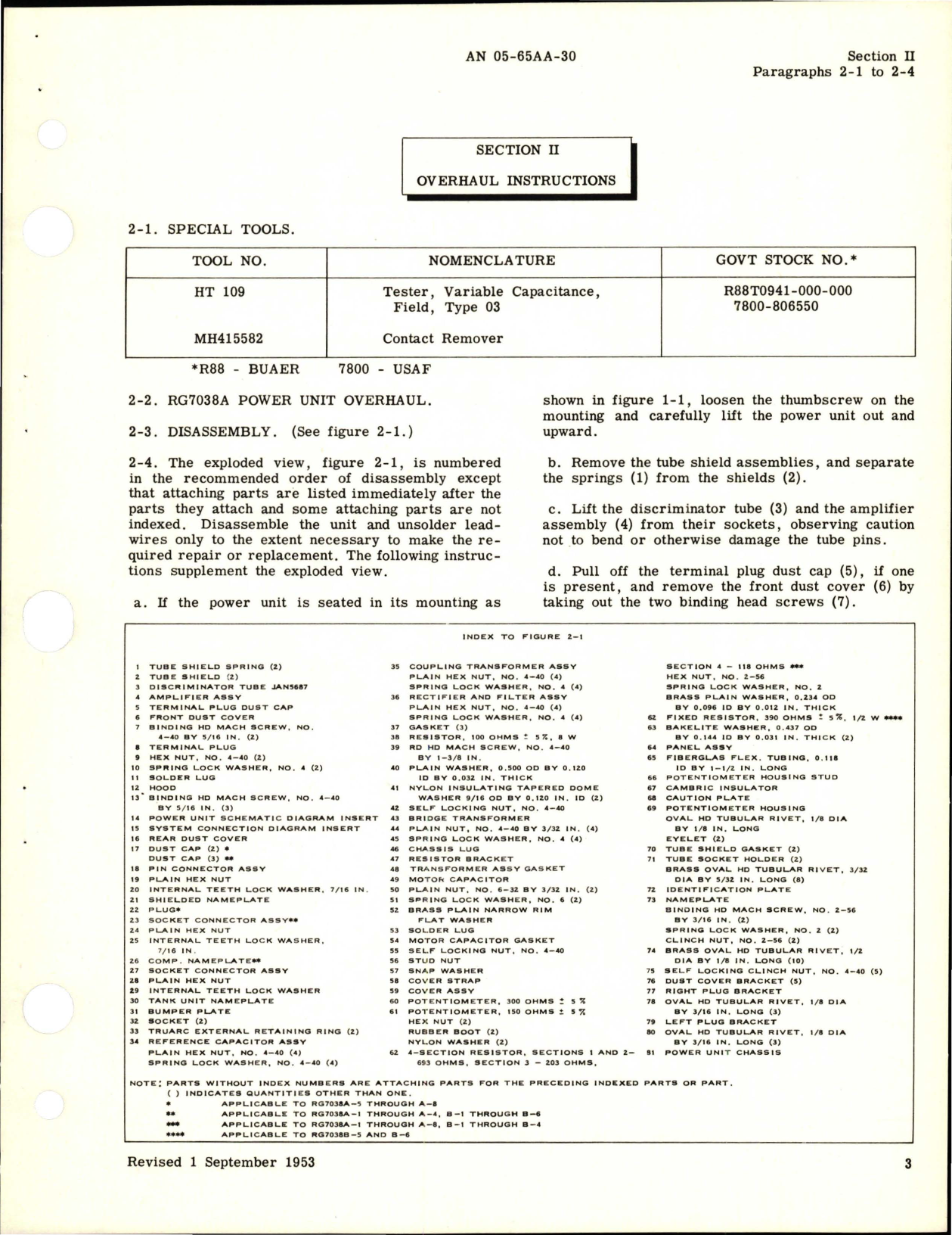 Sample page 7 from AirCorps Library document: Revision to Overhaul Instructions for Capacitor Fuel and Oil Quantity Gage Power Unit and Power Unit Mounting Rack