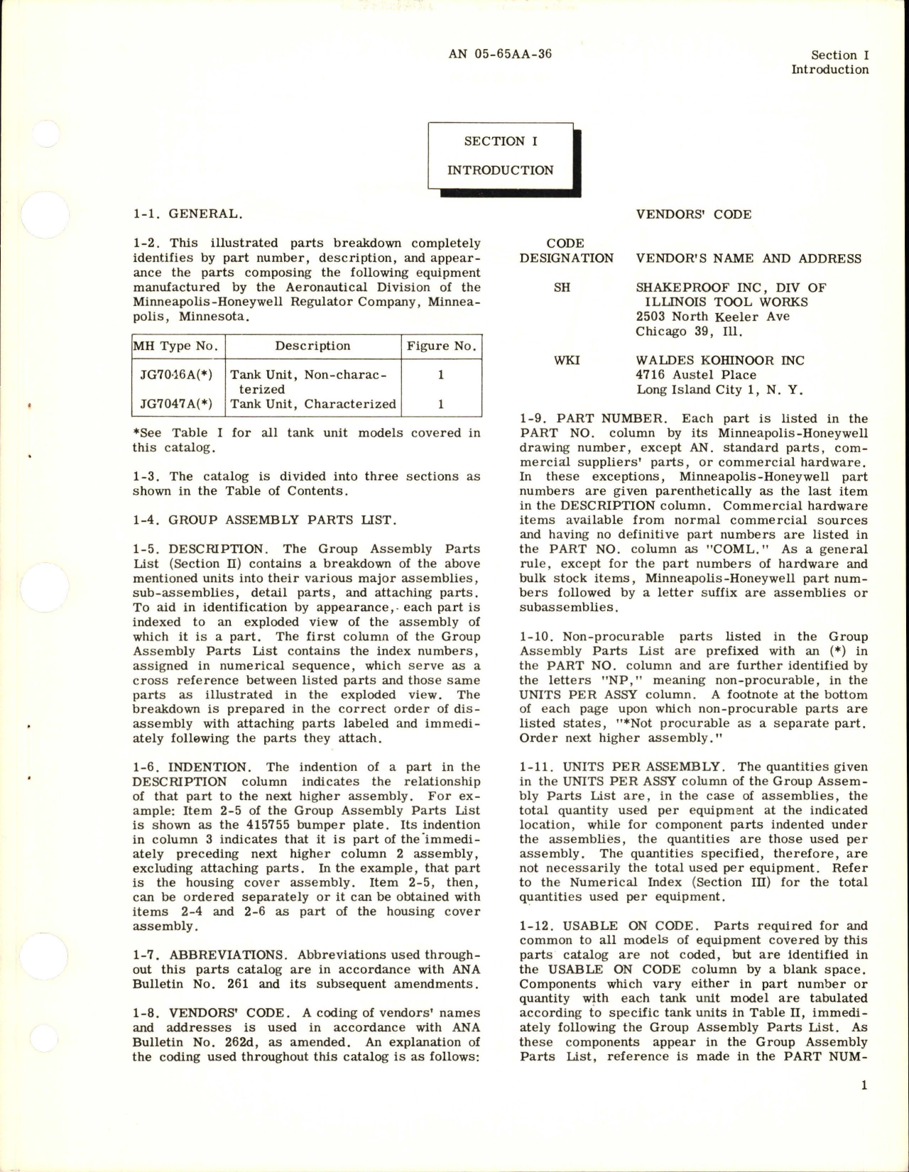 Sample page 5 from AirCorps Library document: Illustrated Parts Breakdown for Capacitor Fuel and Oil Quantity Gage Tank Units - Types JG7046A and JG7047A 