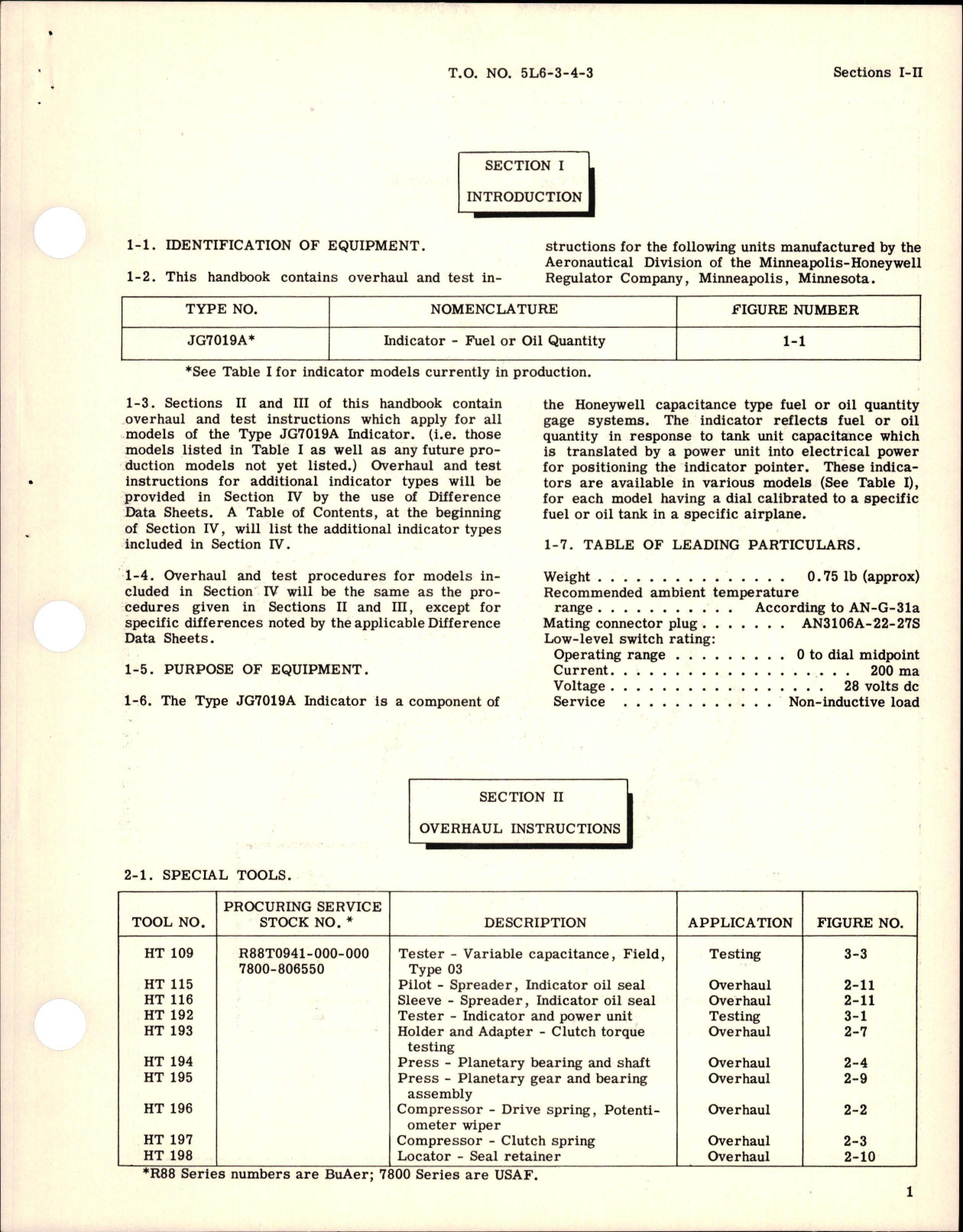 Sample page 5 from AirCorps Library document: Overhaul Instructions for Fuel or Oil Quantity Indicator - Type JG7019A