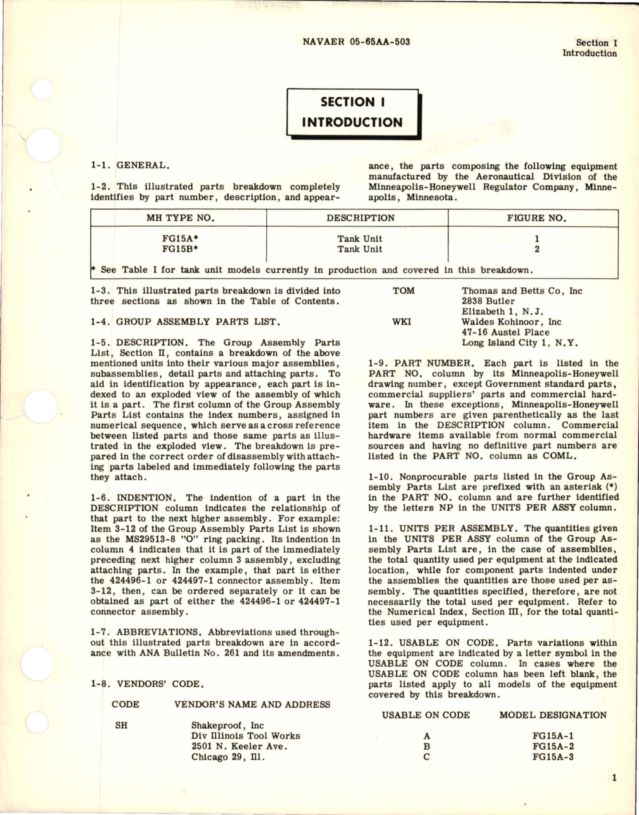 Sample page 5 from AirCorps Library document: Illustrated Parts Breakdown for Tank Units - Types FG15A and FG15B