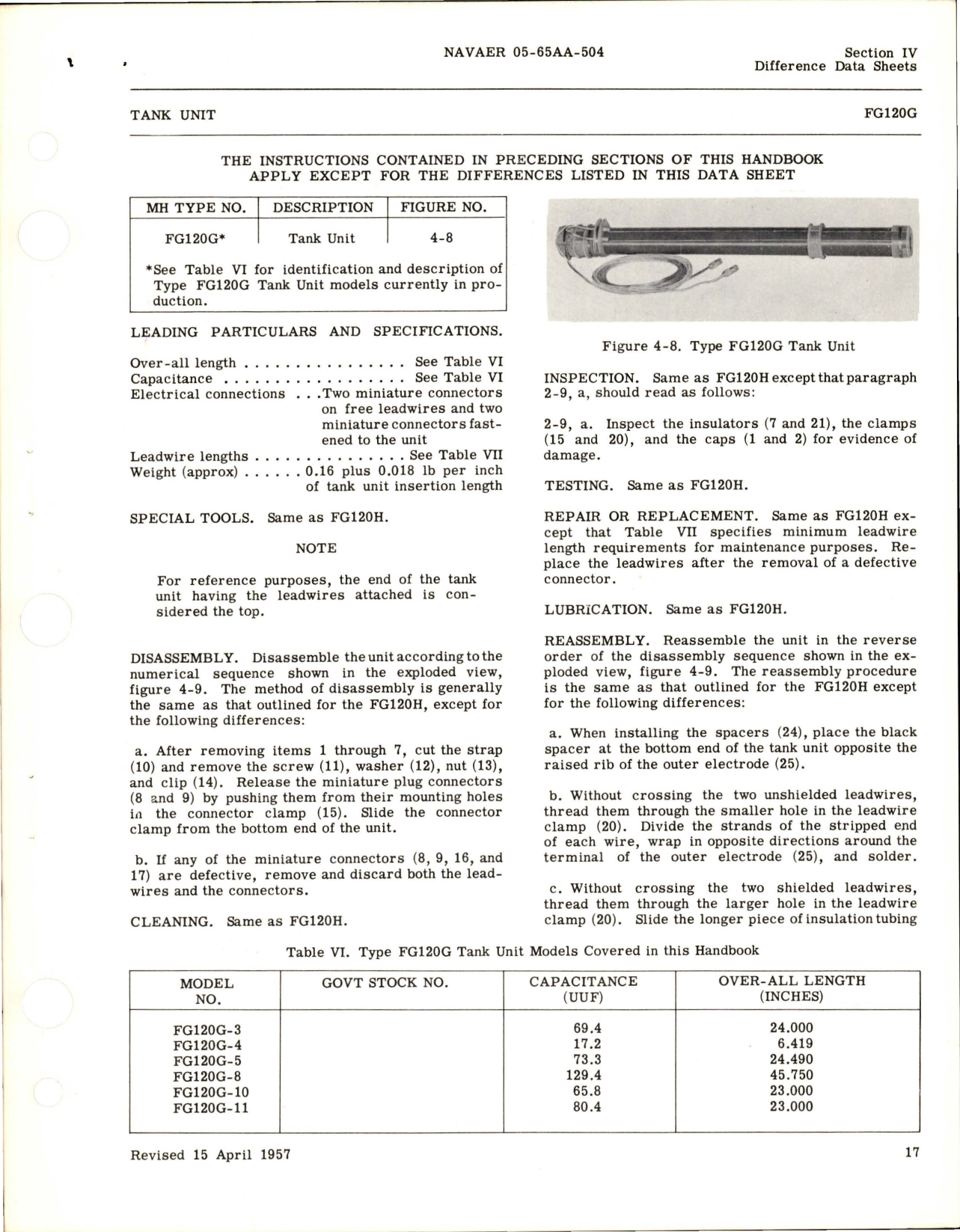 Sample page 5 from AirCorps Library document: Revision to Overhaul Instructions for Tank Unit - Types FG120G, FG120H, FG120K, and FG120L 