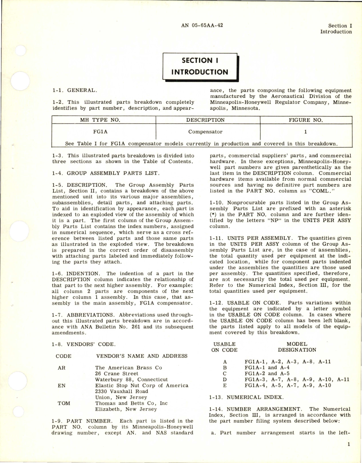 Sample page 5 from AirCorps Library document: Illustrated Parts Breakdown for Compensator - Capacitor Fuel or Oil Quantity Gage Systems - Type FG1A