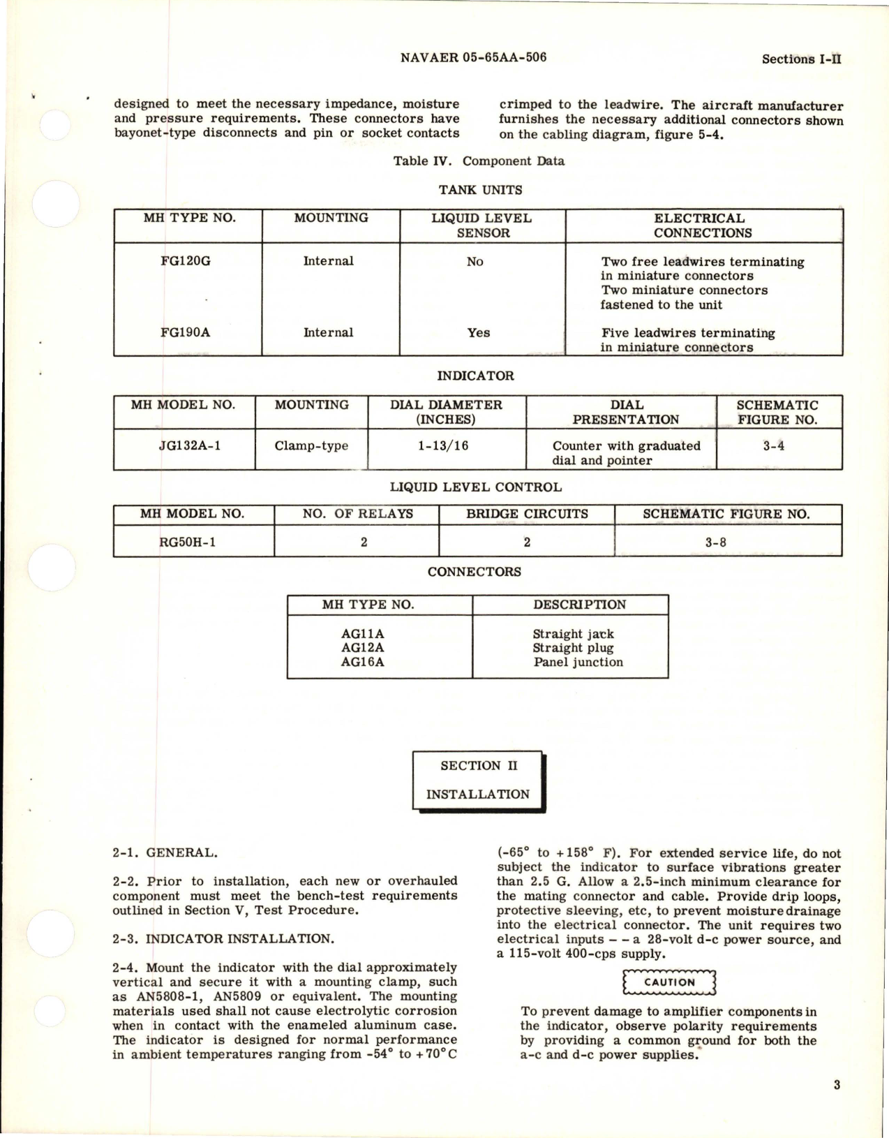 Sample page 7 from AirCorps Library document: Operation and Service Instructions for Capacitor Type Fuel Quantity Gage System - System YG551E-1 