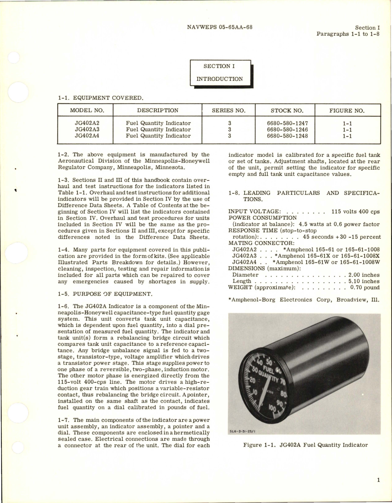 Sample page 5 from AirCorps Library document: Overhaul Instructions for Fuel Quantity Indicator 