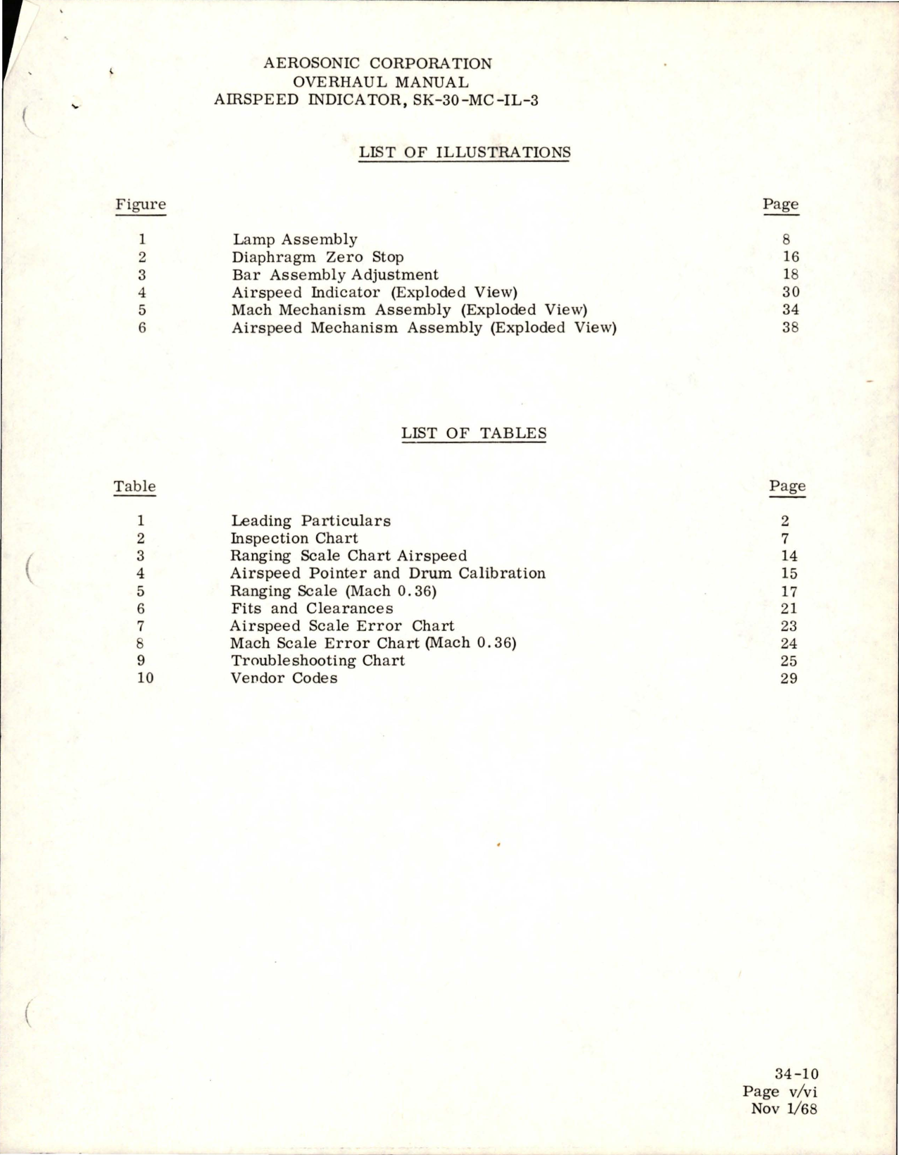 Sample page 5 from AirCorps Library document: Overhaul Manual with Illustrated Parts Breakdown for Airspeed Indicator - SK-30-MC-IL-3 and 21140-1120