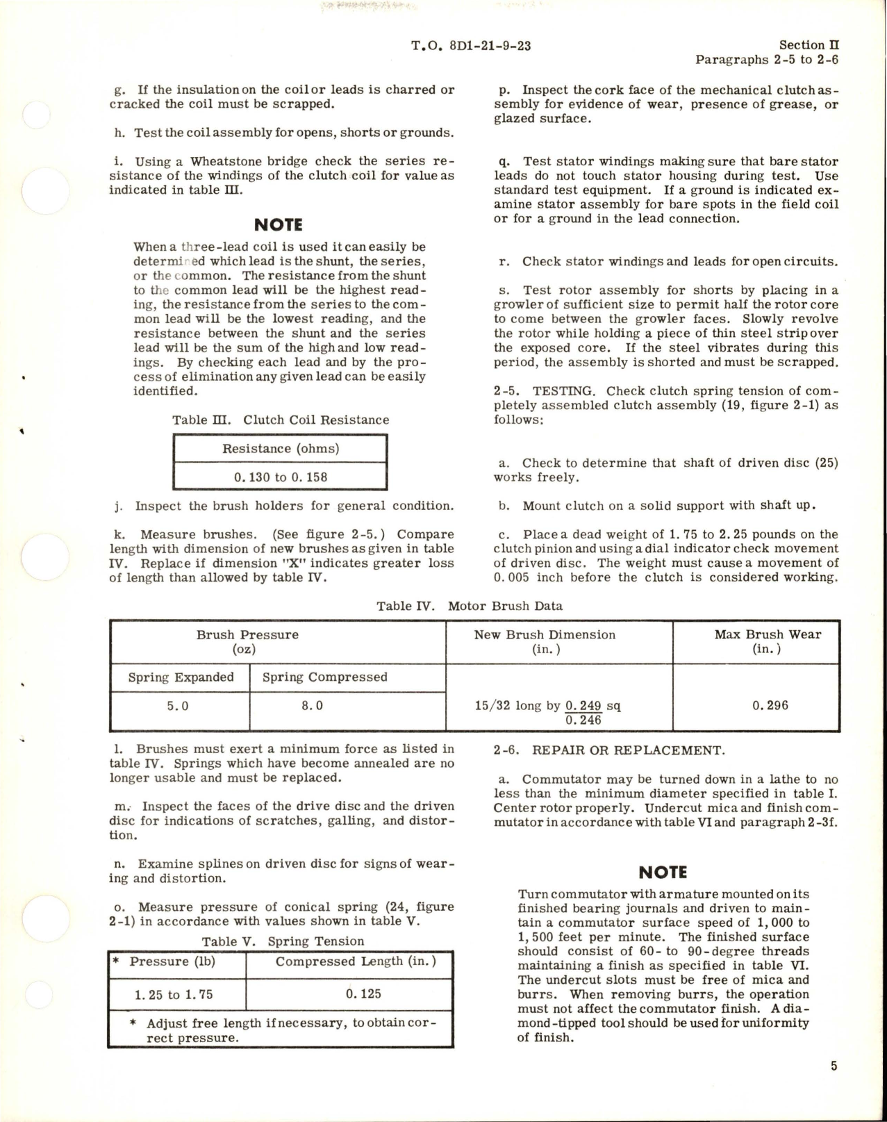 Sample page 7 from AirCorps Library document: Fractional Horsepower Electric Motors - D Frame Series 