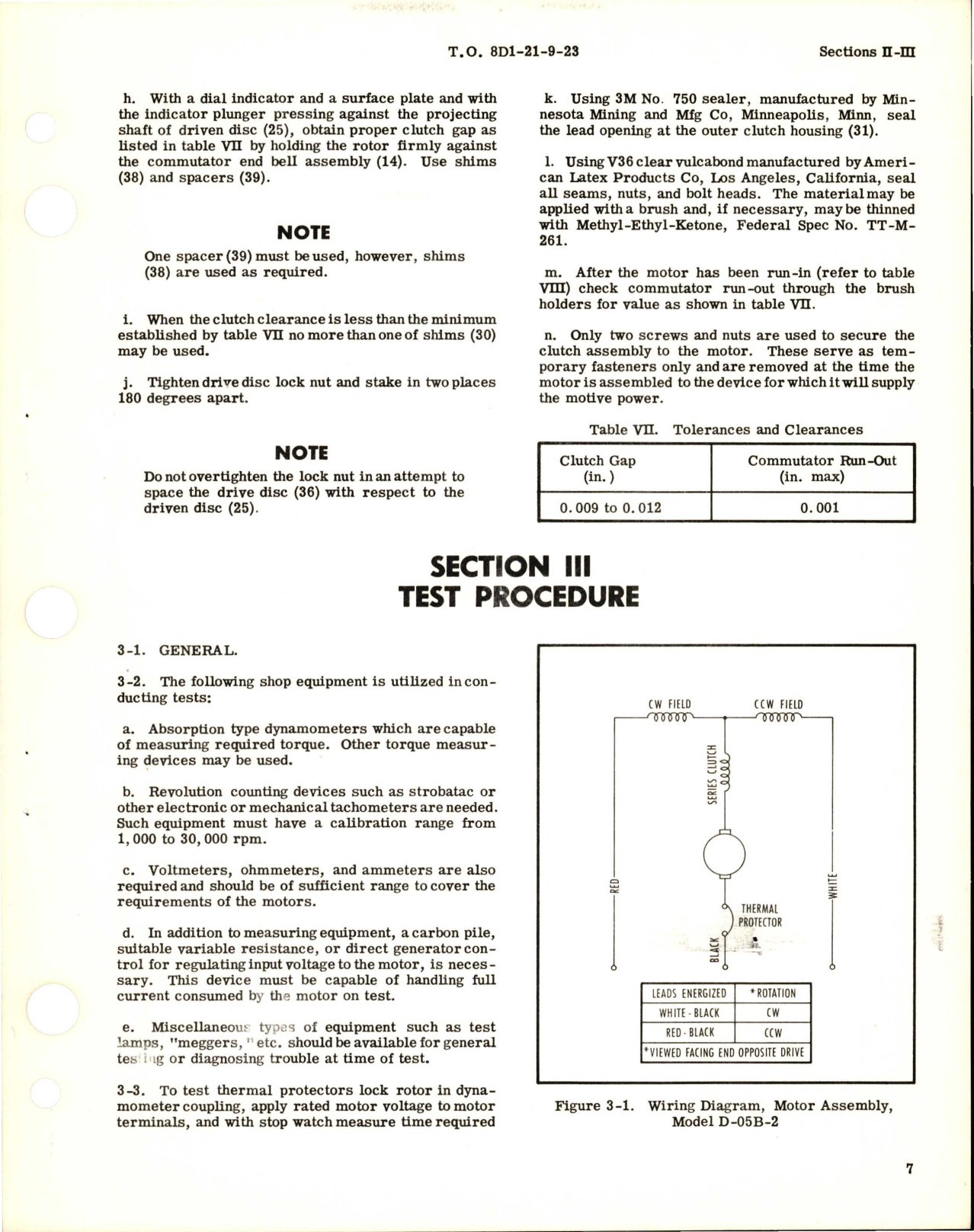 Sample page 9 from AirCorps Library document: Fractional Horsepower Electric Motors - D Frame Series 