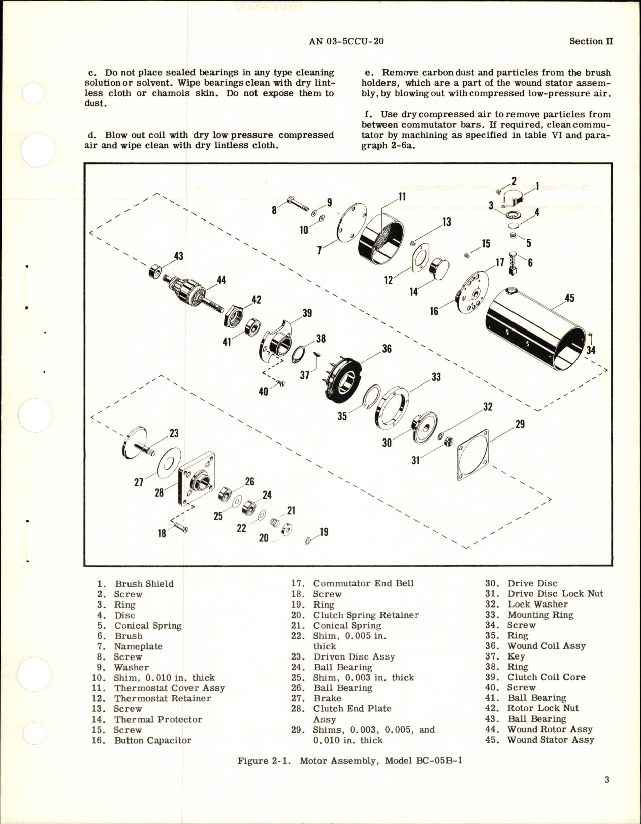 Sample page 5 from AirCorps Library document: Overhaul Instructions for Fractional Horsepower Motors - B Frame 