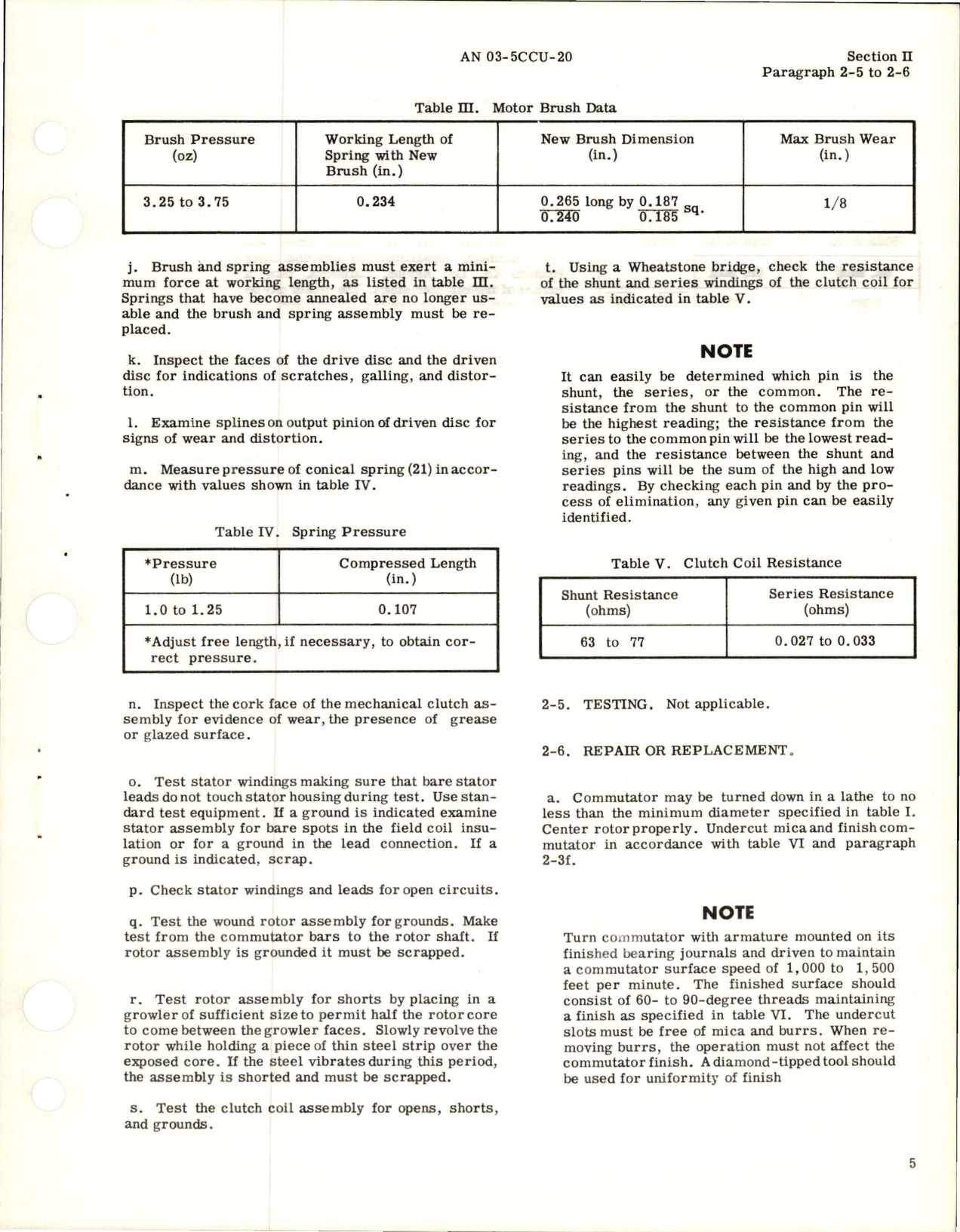 Sample page 7 from AirCorps Library document: Overhaul Instructions for Fractional Horsepower Motors - B Frame 