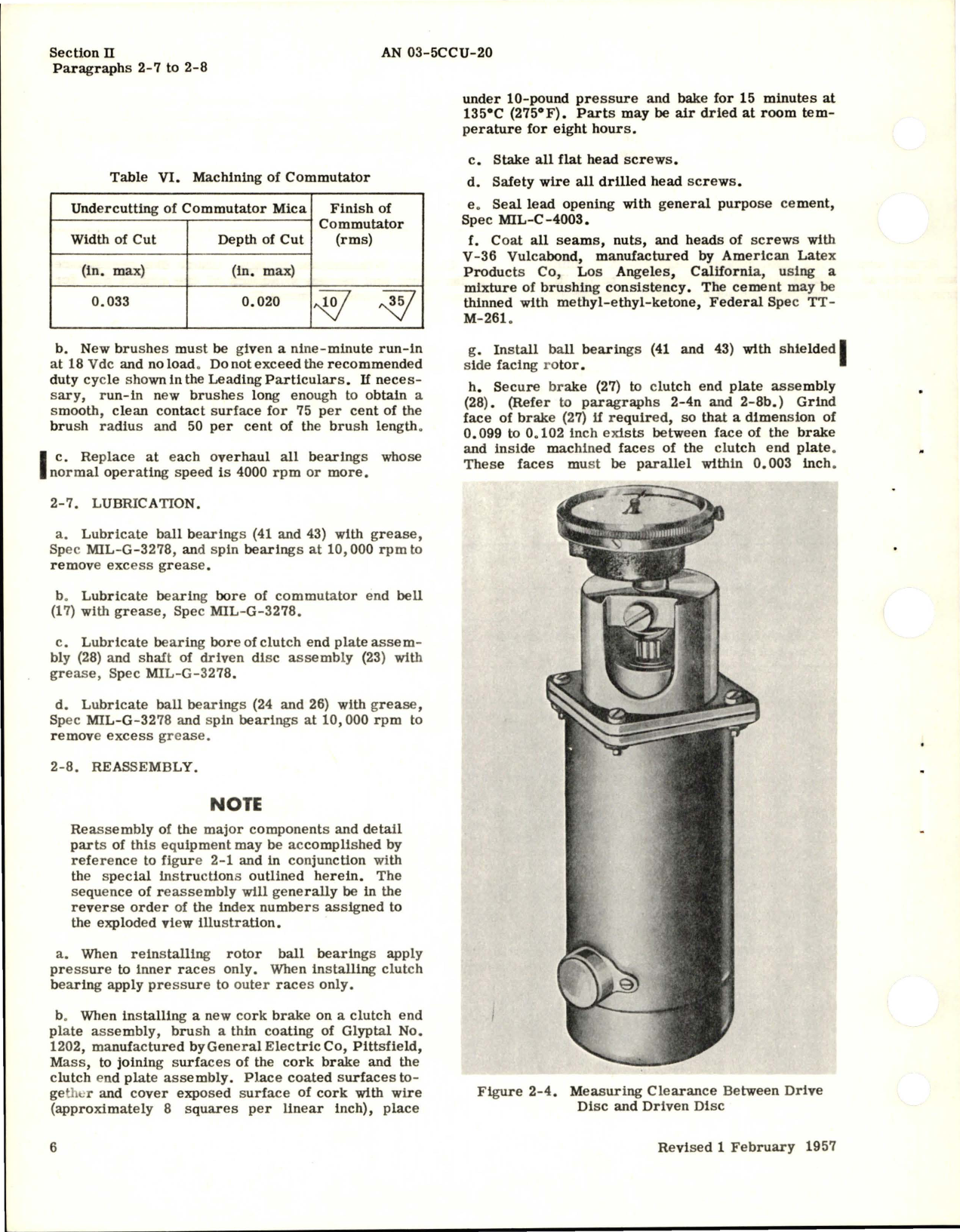 Sample page 8 from AirCorps Library document: Overhaul Instructions for Fractional Horsepower Motors - B Frame 