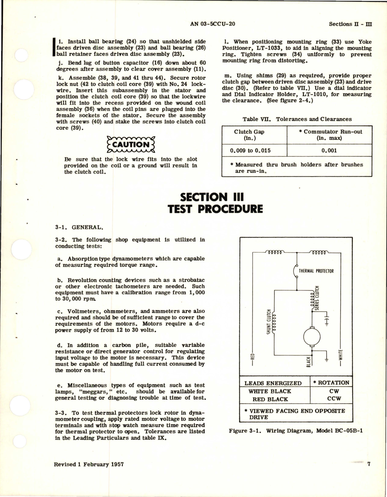 Sample page 9 from AirCorps Library document: Overhaul Instructions for Fractional Horsepower Motors - B Frame 