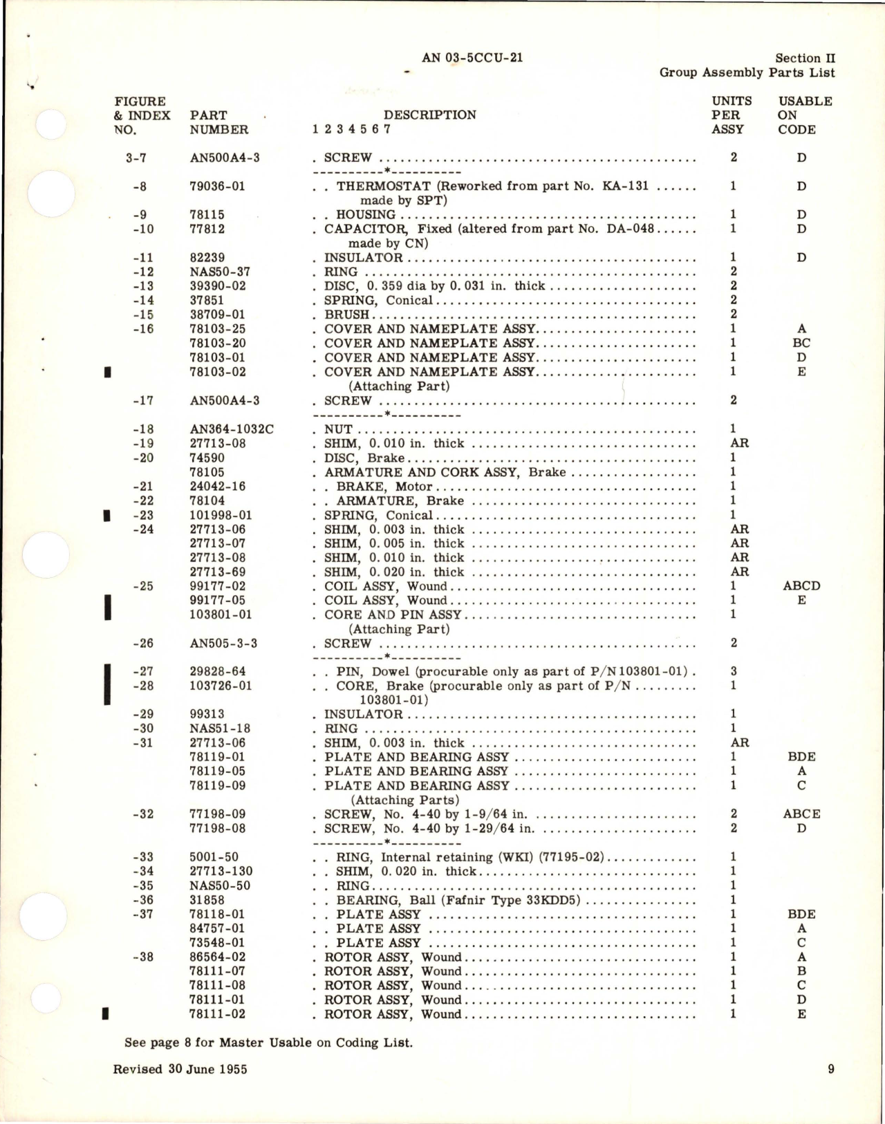 Sample page 5 from AirCorps Library document: Illustrated Parts Breakdown for Fractional Horsepower Motors - B Frame Series 