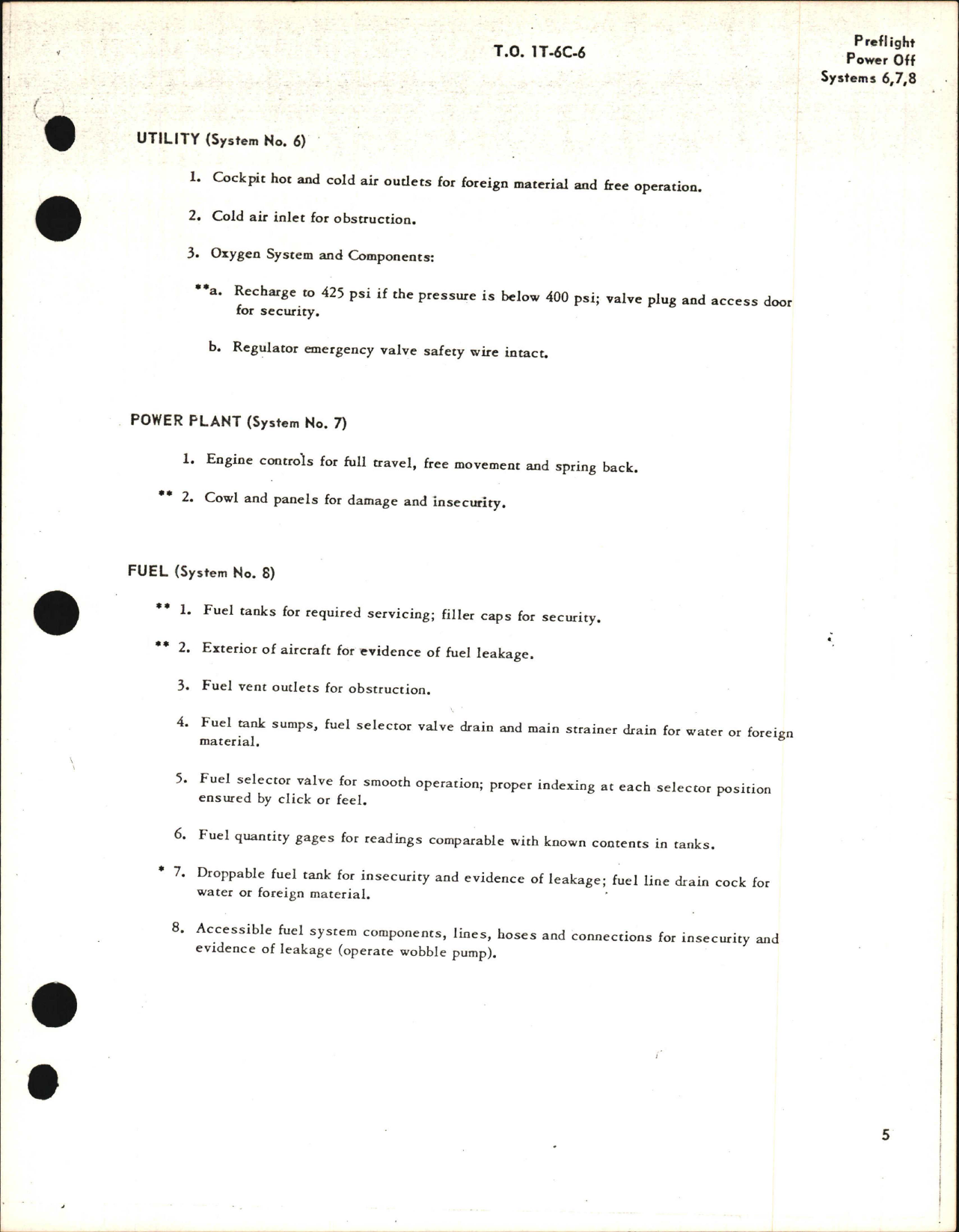 Sample page 6 from AirCorps Library document: T-6C-6, Inspection Requirements for T-6