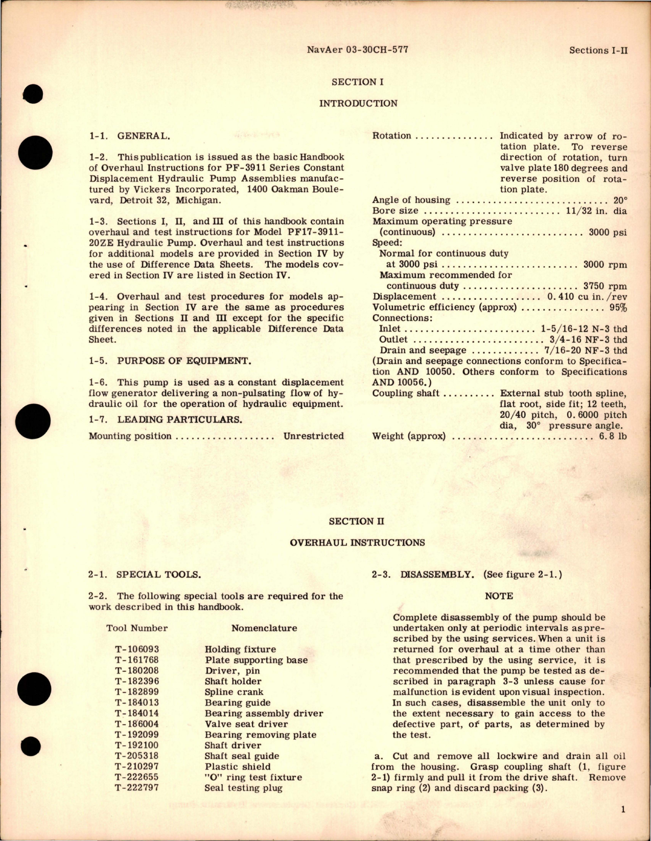 Sample page 5 from AirCorps Library document: Overhaul Instructions for Constant Displacement Hydraulic Pump Assemblies