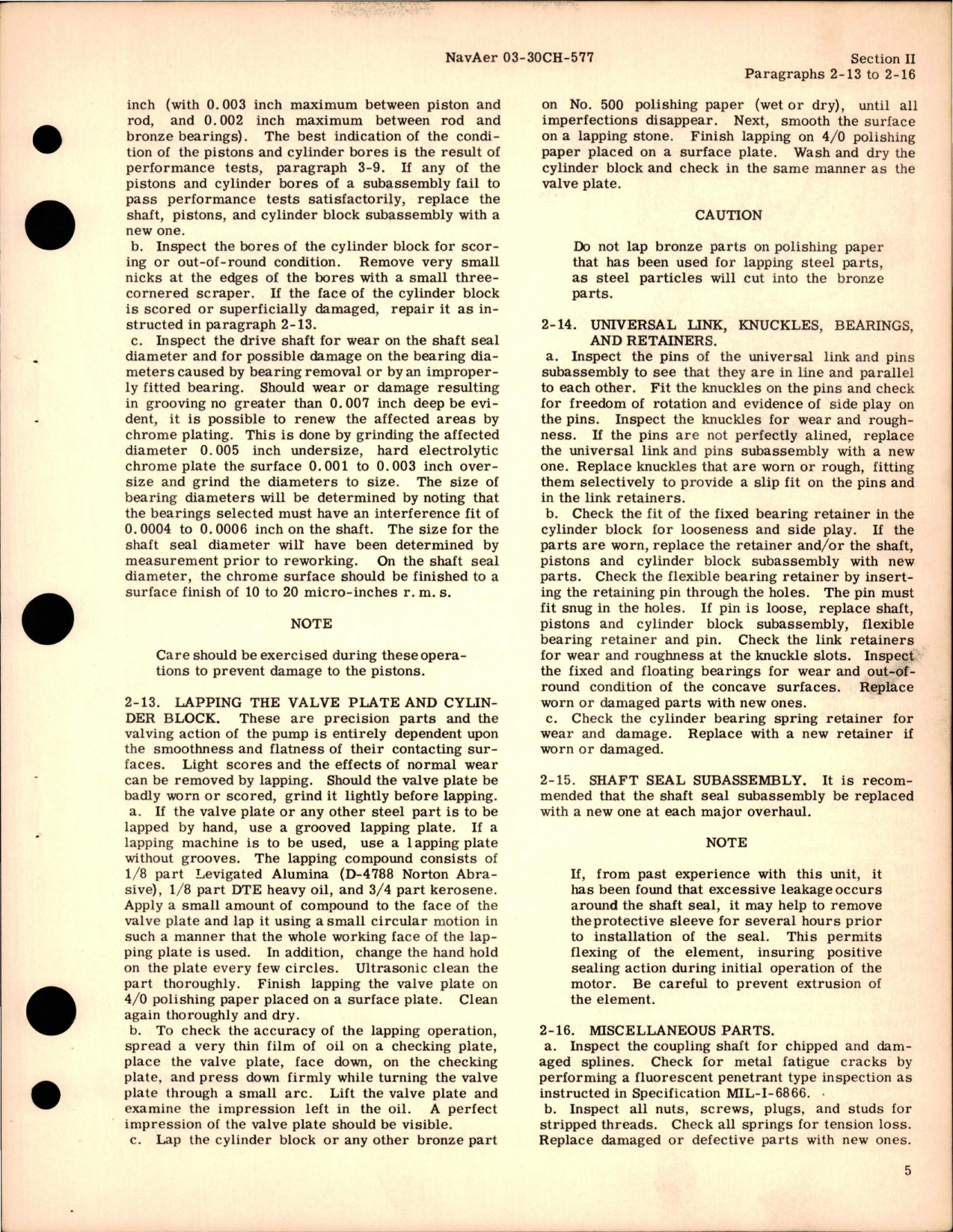Sample page 9 from AirCorps Library document: Overhaul Instructions for Constant Displacement Hydraulic Pump Assemblies