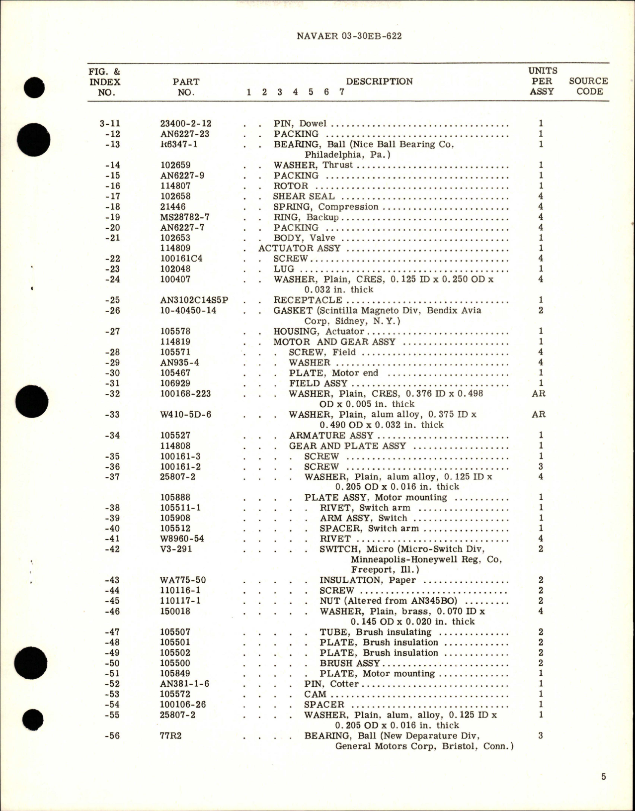Sample page 5 from AirCorps Library document: Overhaul Instructions with Parts for Motor Actuated Rotary Selector Valve - Part 113375